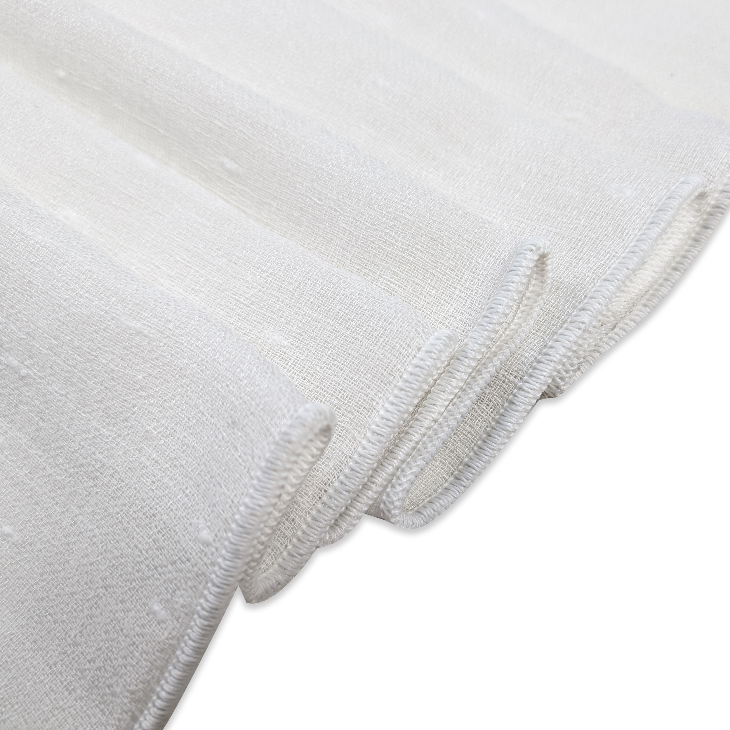 Natural Flocked Curtain Fabric Image