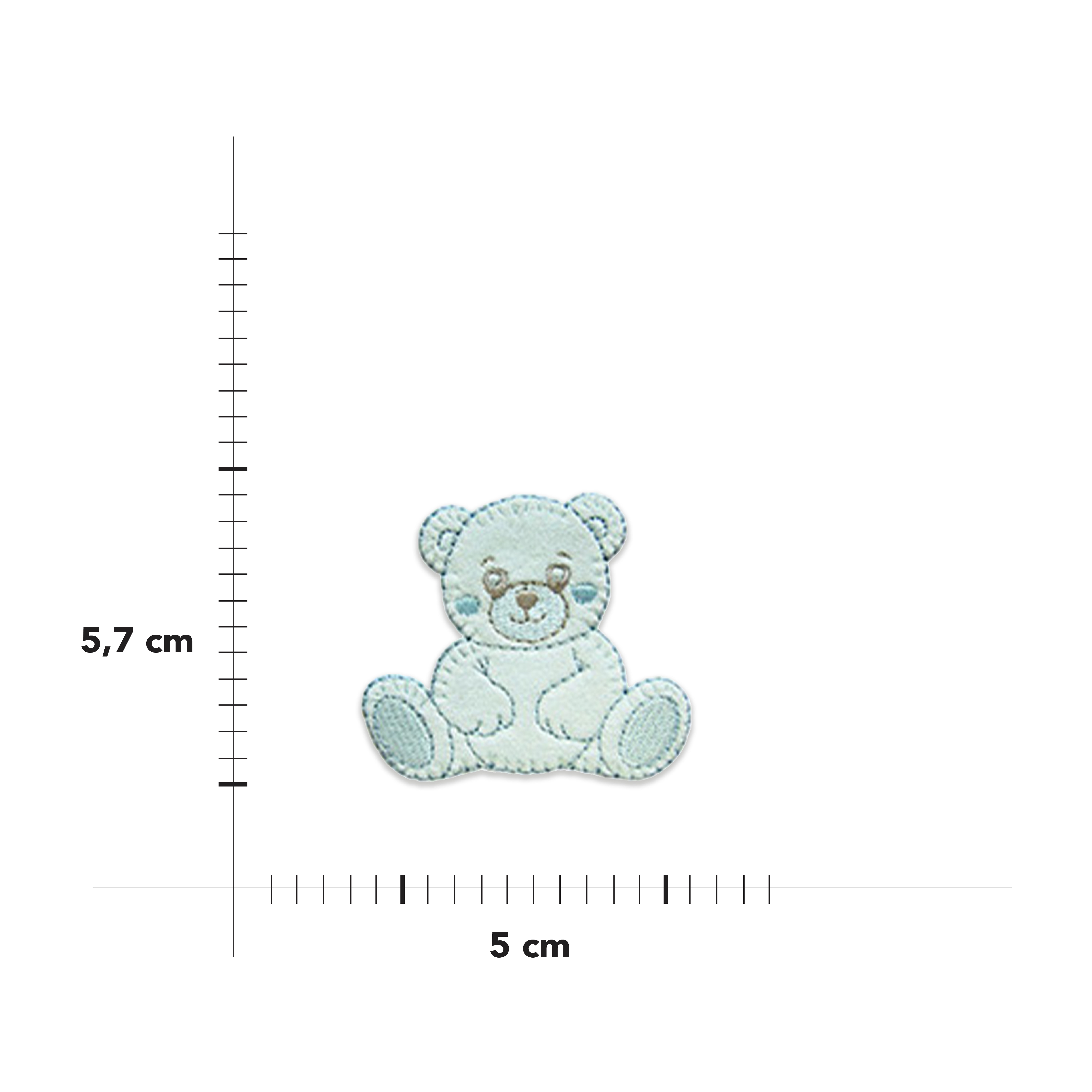  Blue Baby Bear Thermoadhesive Applique Image