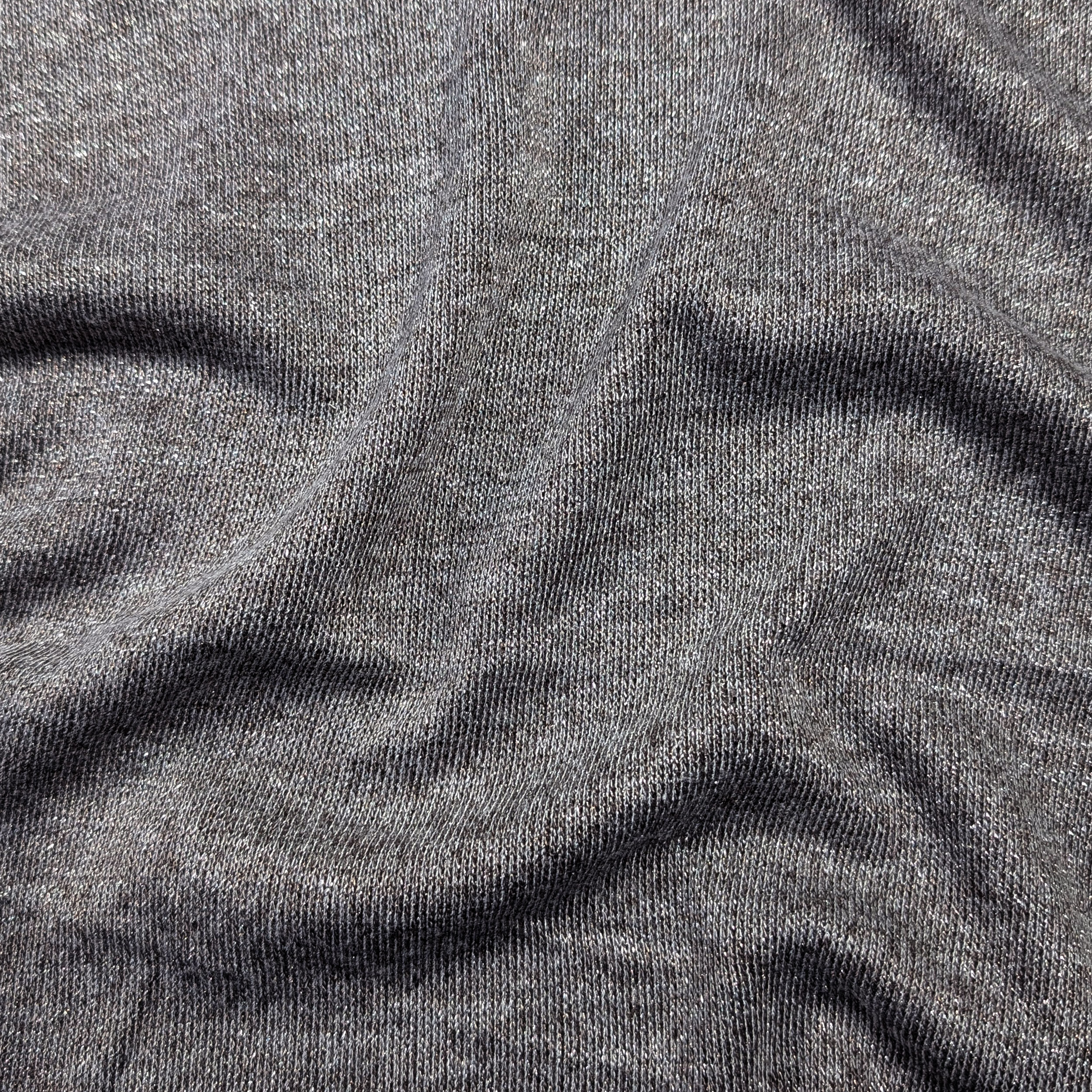 Grey Lurex Silver jersey