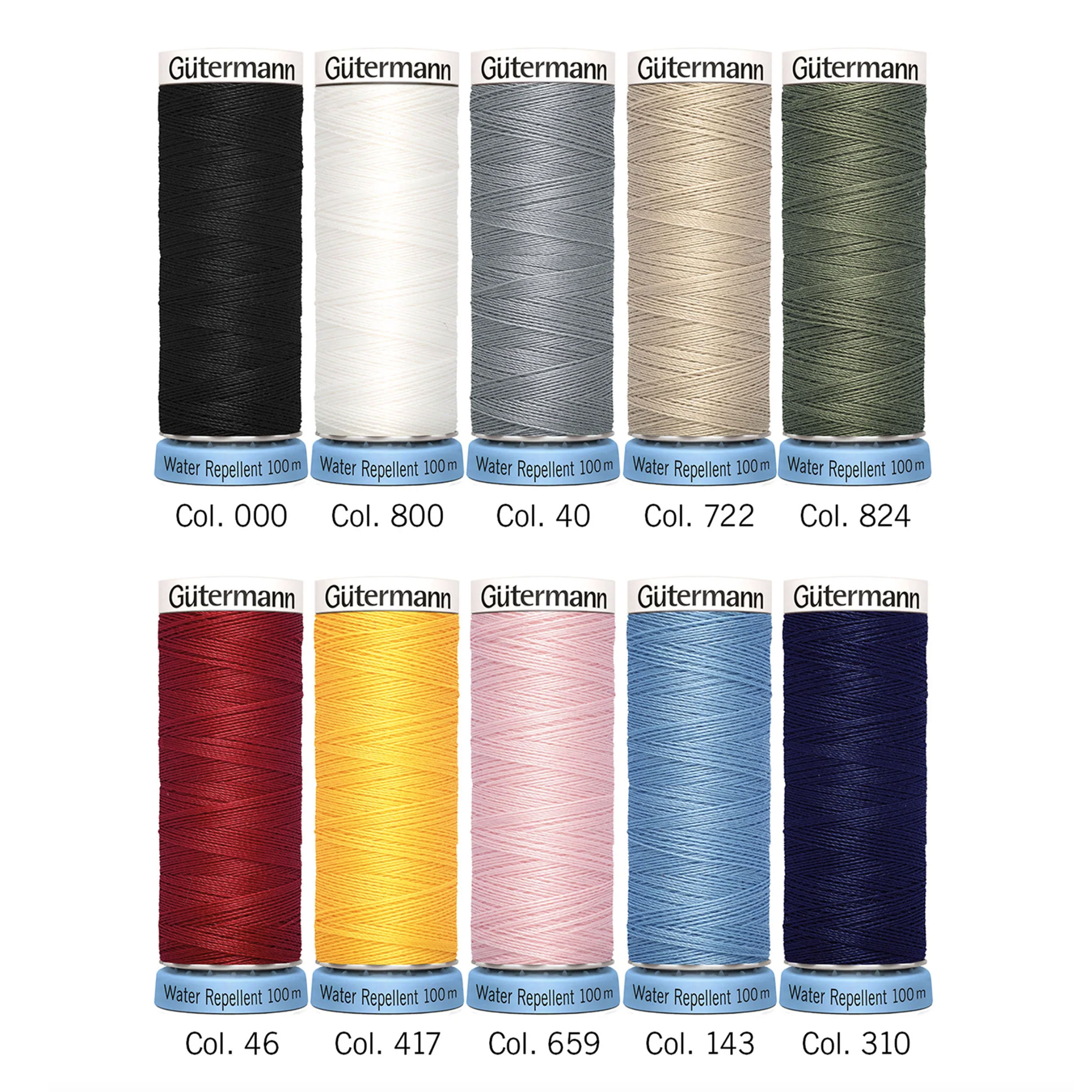 Gutermann Set of 10 bobbins of water-repellent sewing thread 100 m Image