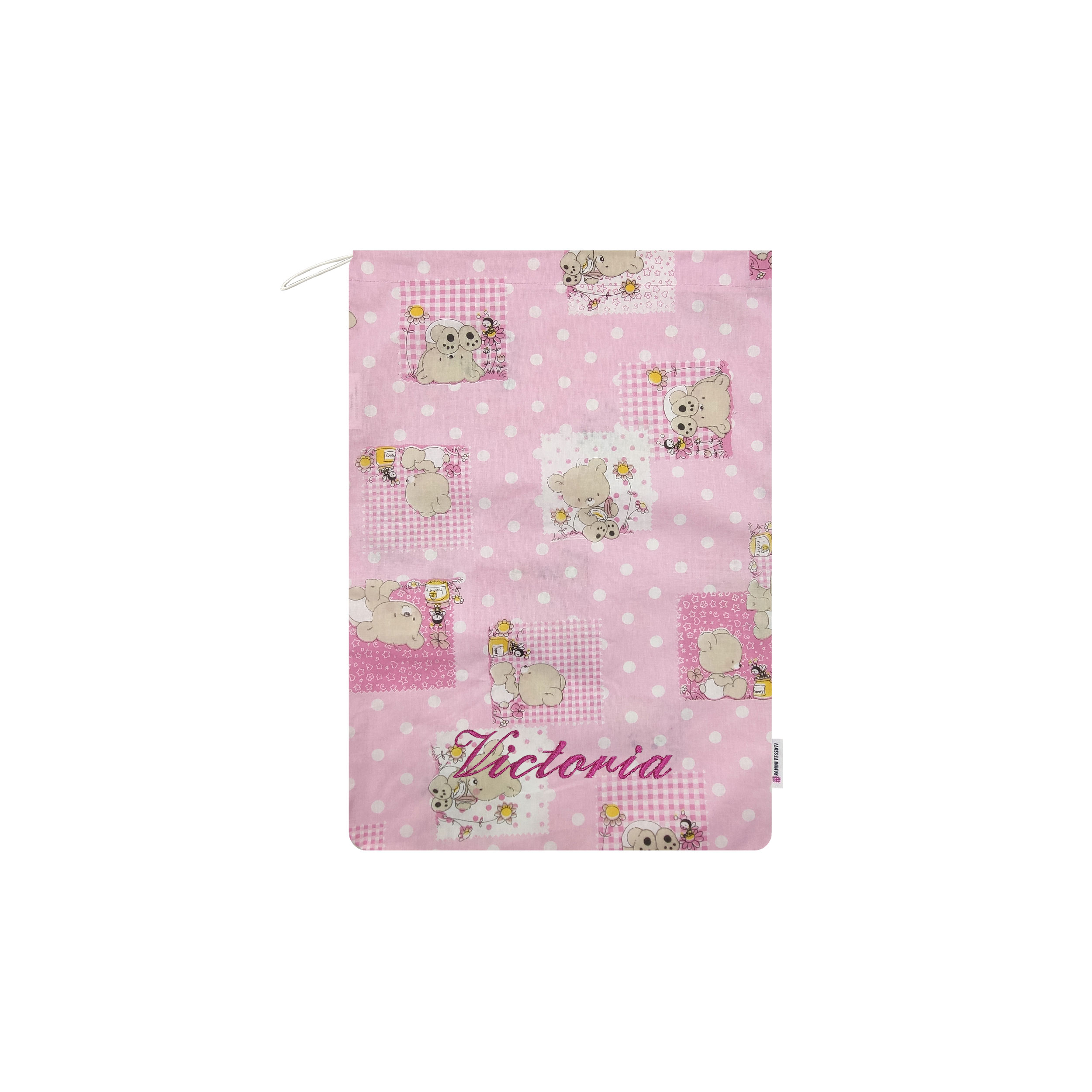 Sac à langer Oursons et abeilles roses Jardin d'enfants