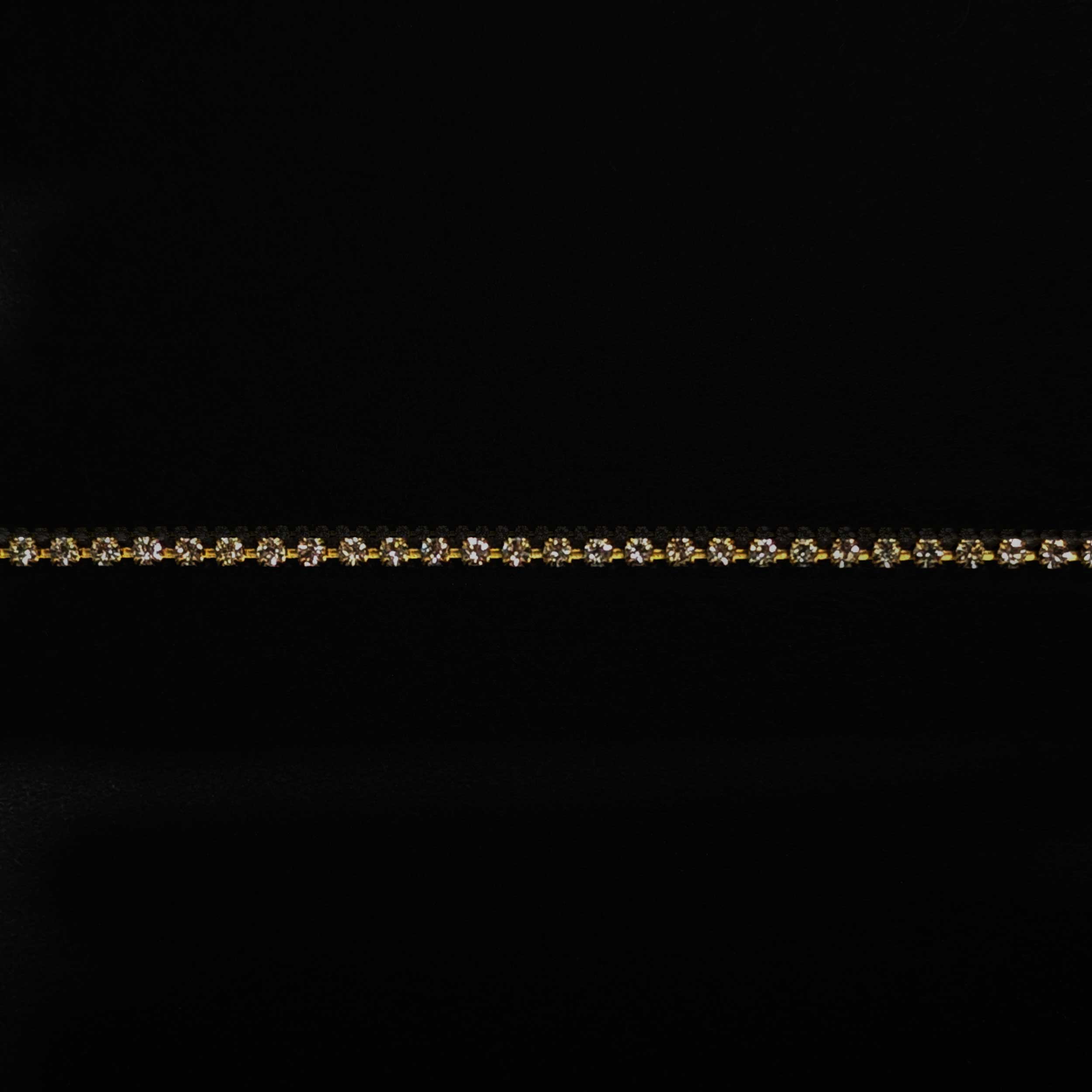 Thin Gold Rhinestone Chain Image