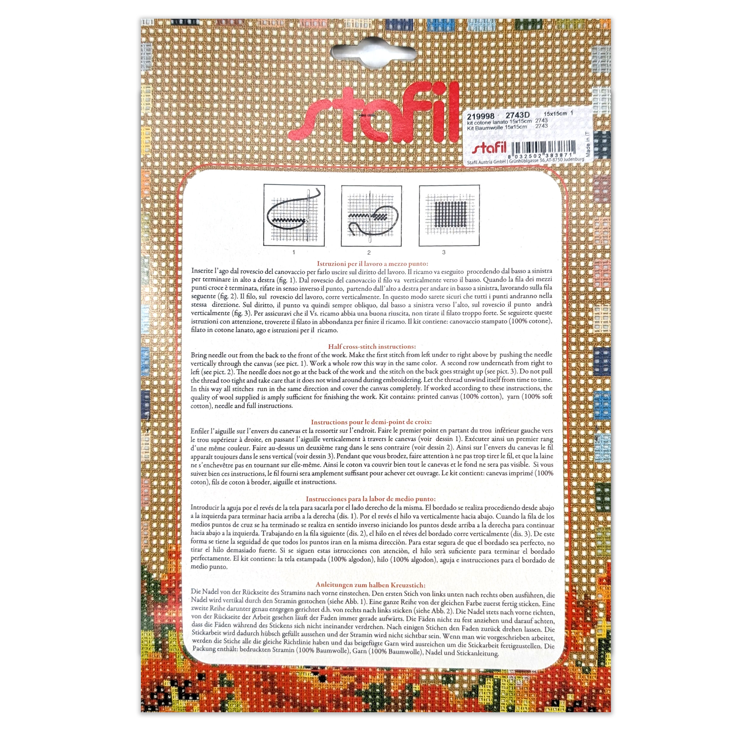 Countryside "i Quadretti" Half Cross Stitch Set Image