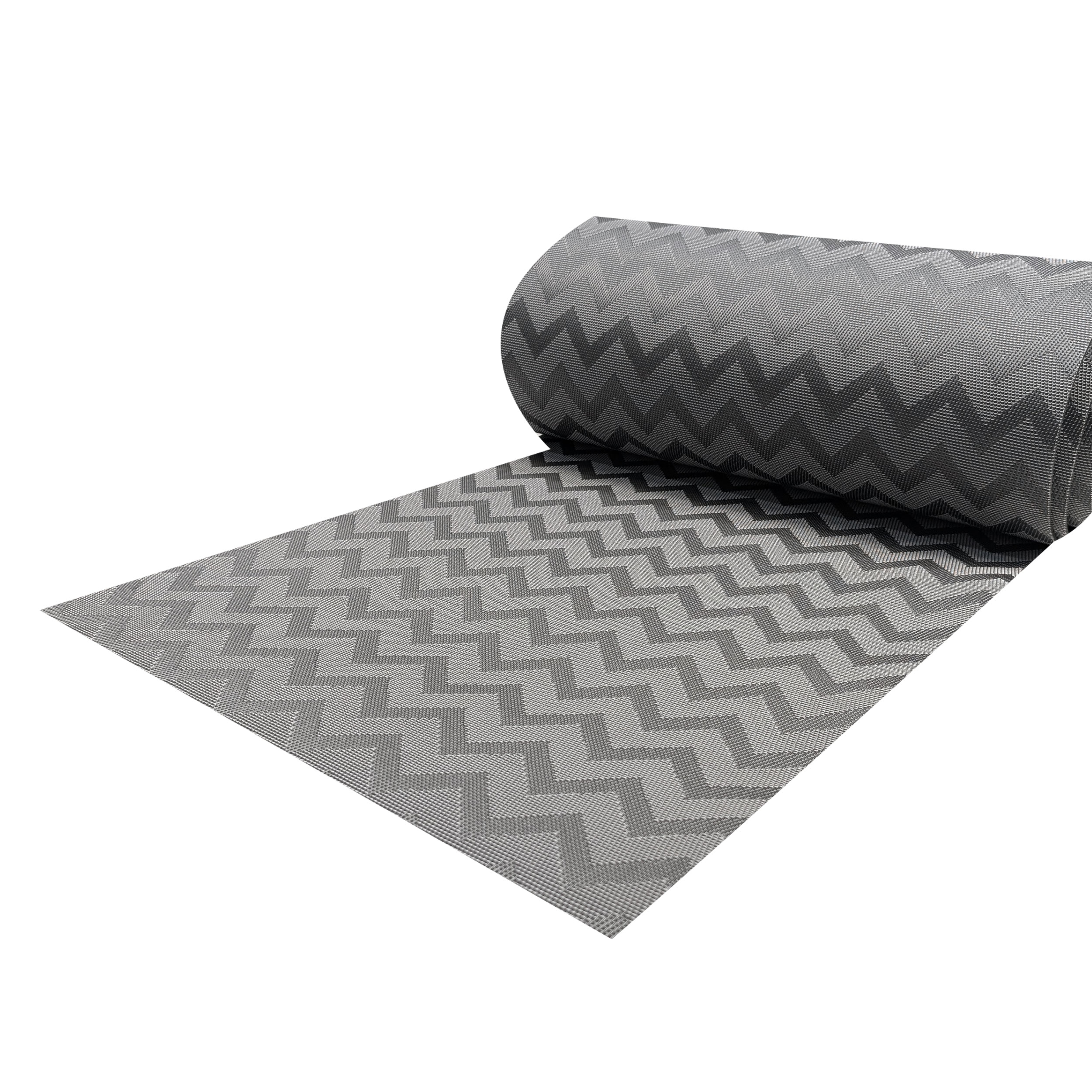 Zig Zag striped kitchen towel Grey Tones Image