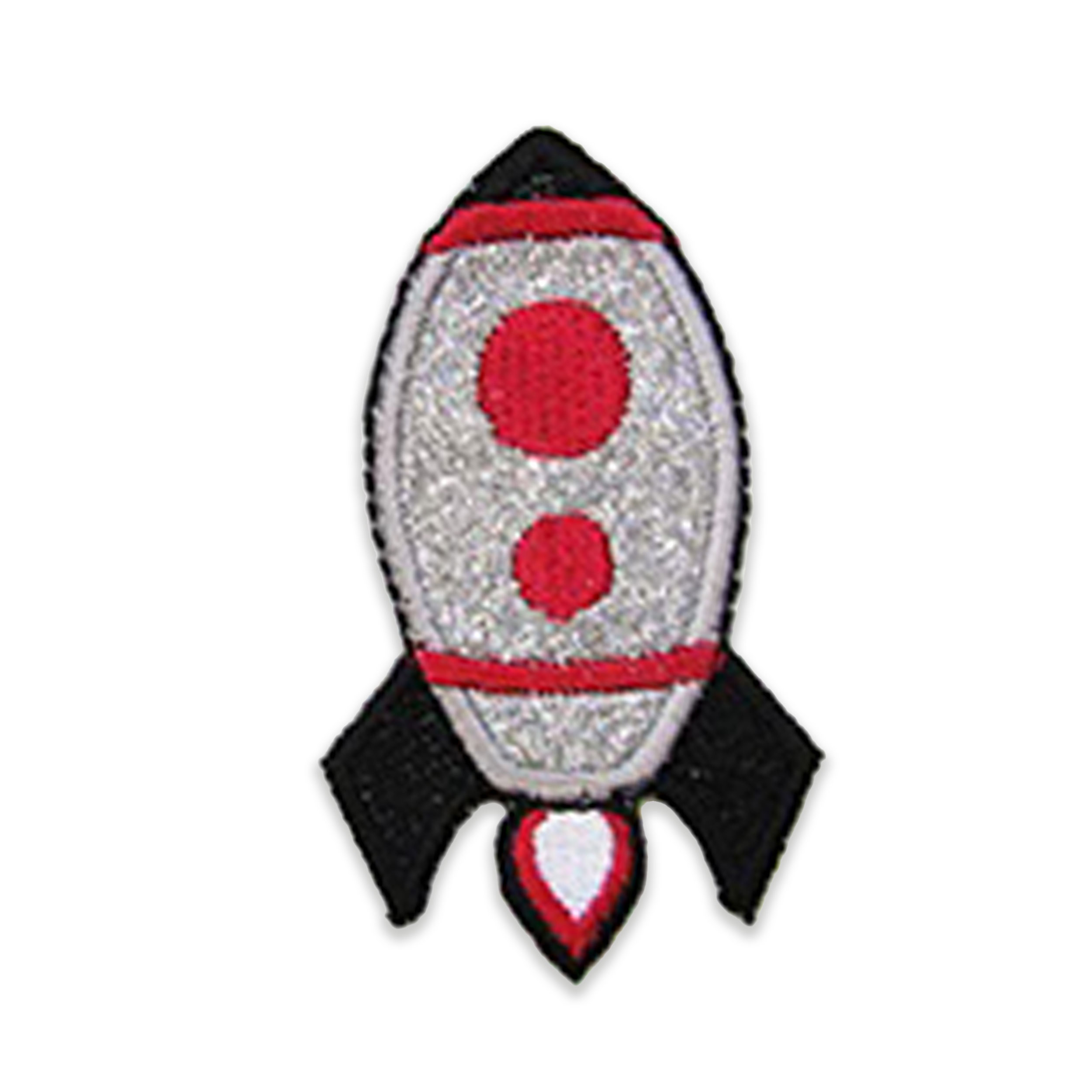 Aplicación termoadhesiva Space Rocket Silver Glitter Image