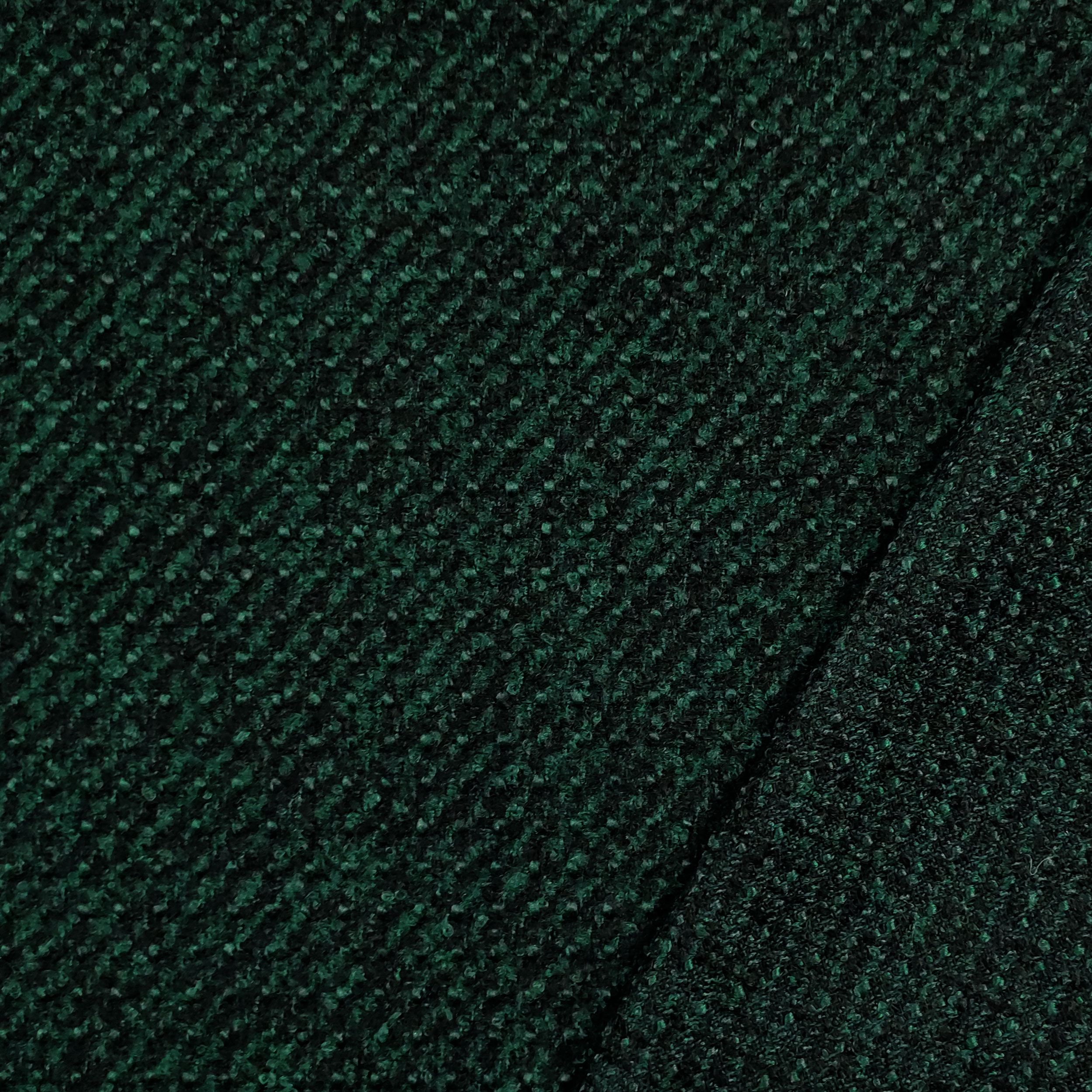 Manteau en tweed vert et noir