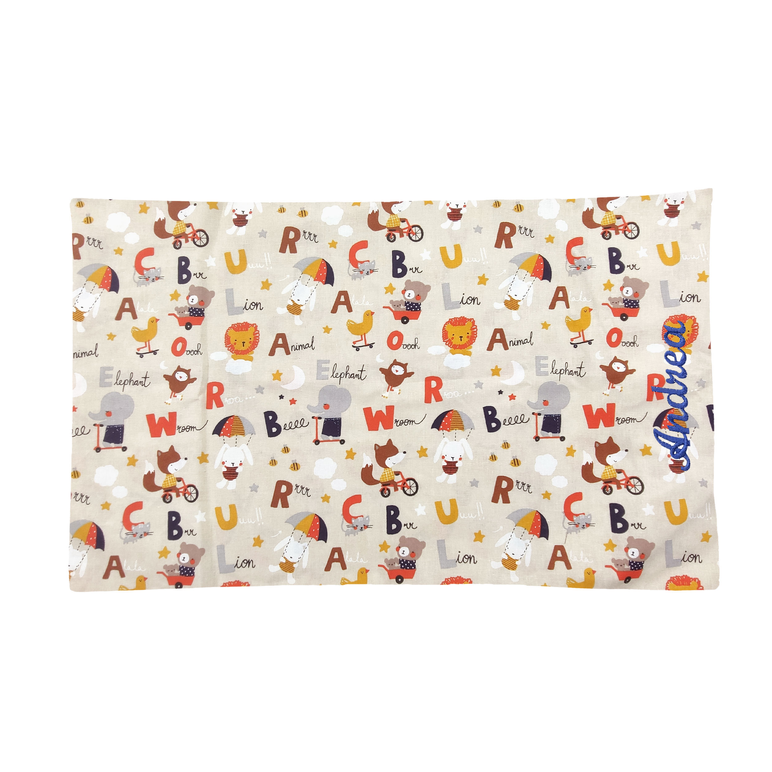 Animal and Letter Pillowcase Image