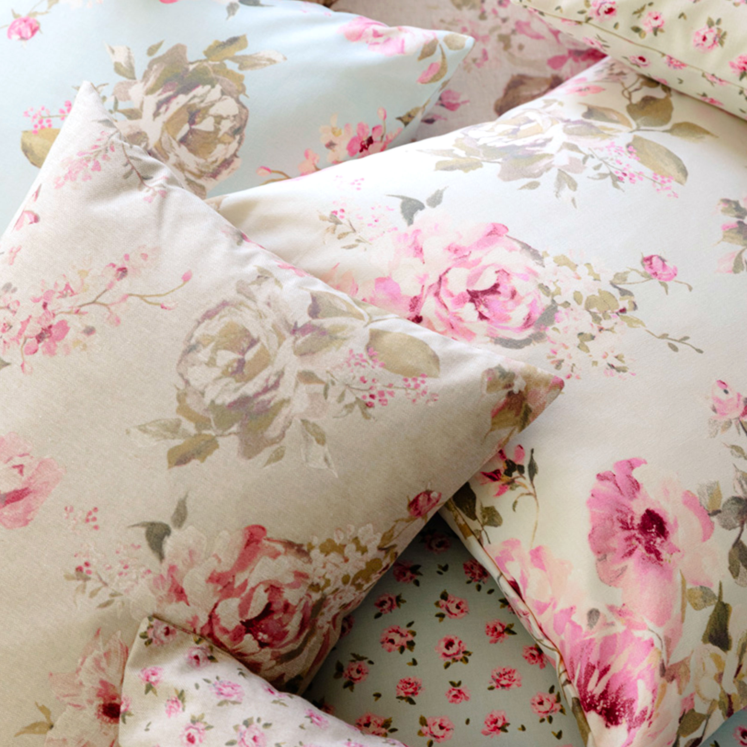 Tissu découpé Panama Rose Vintage 50x140 cm Image