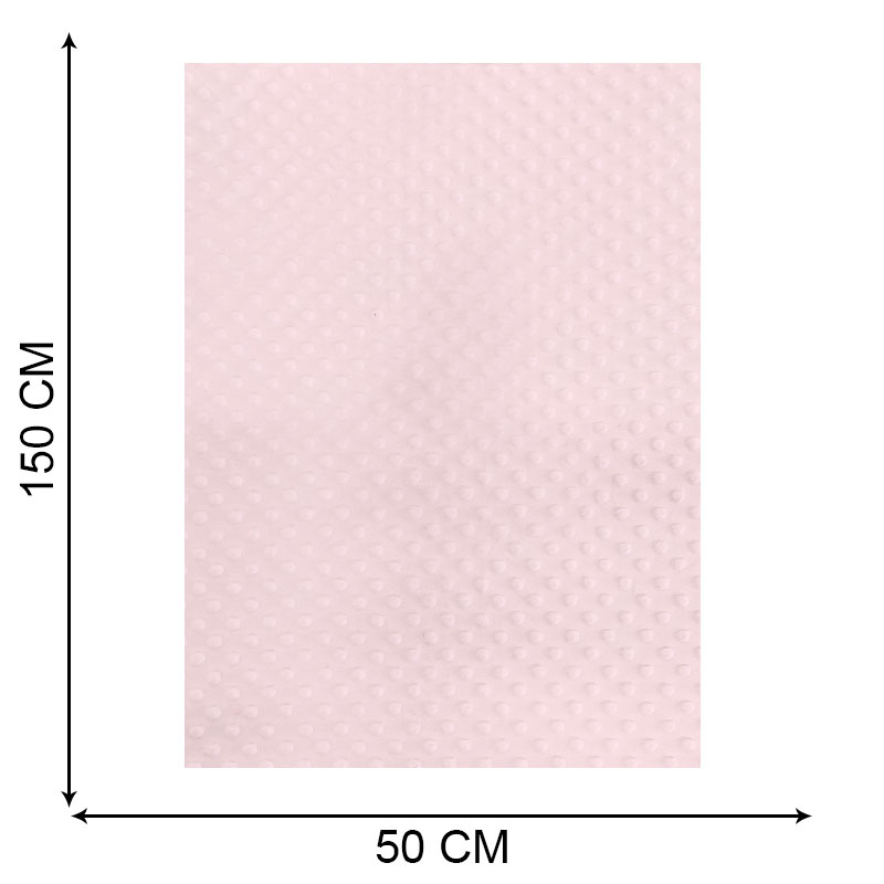 Ritaglio Minky Dots Peluche Rosa Baby 50 x 150 cm  Image