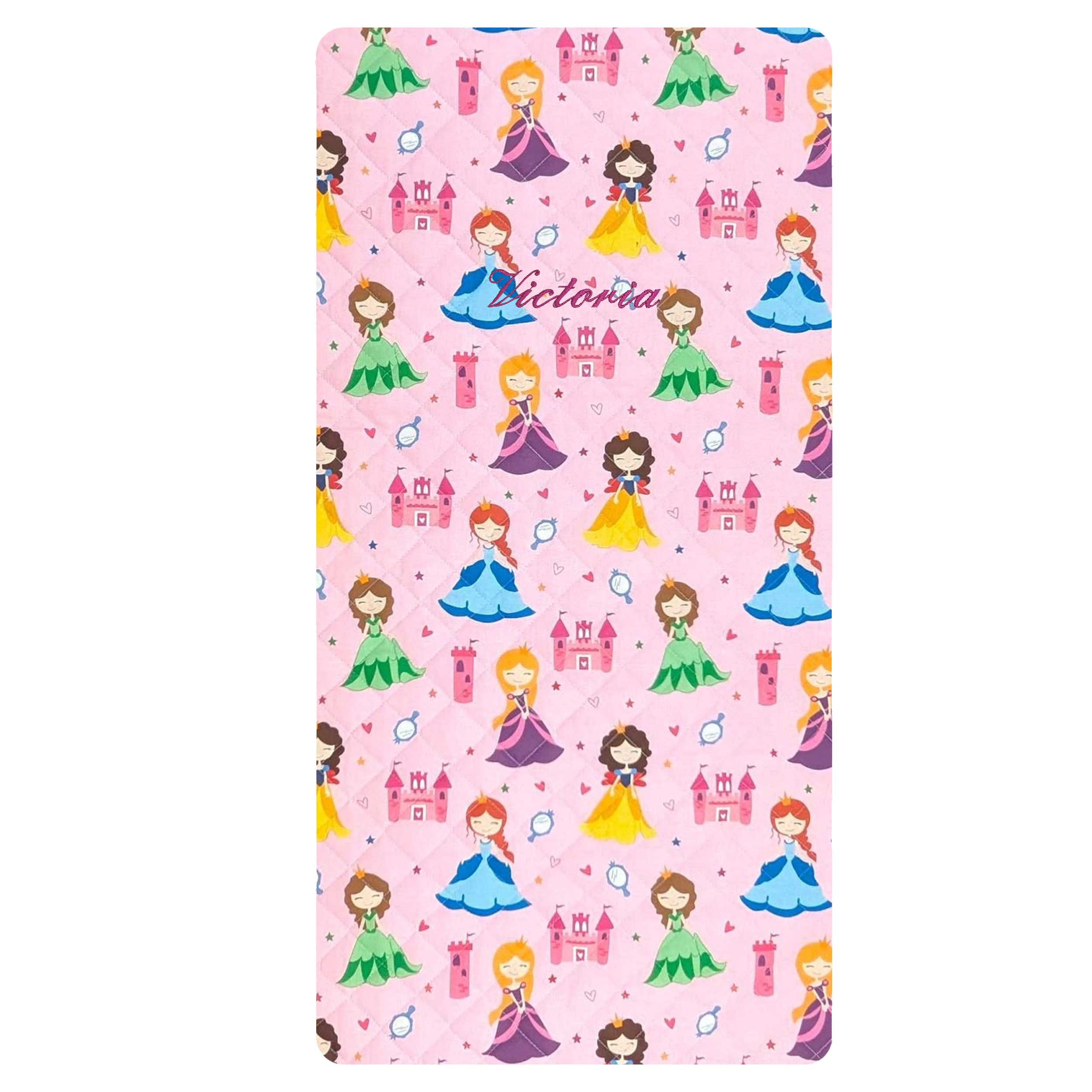 Pink Background Princesses Blanket Image