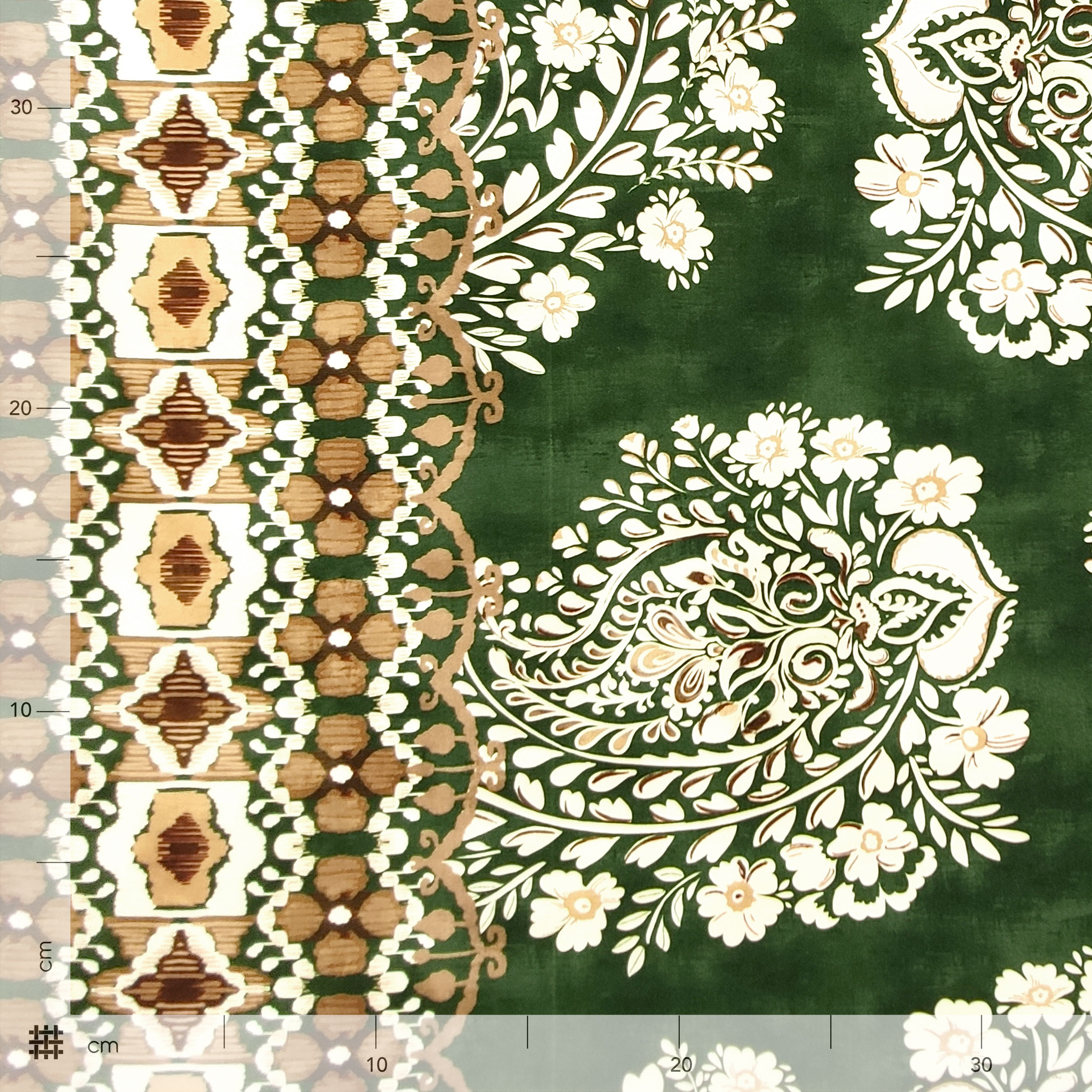 Tissu de coton à motif cachemire à double tranchant