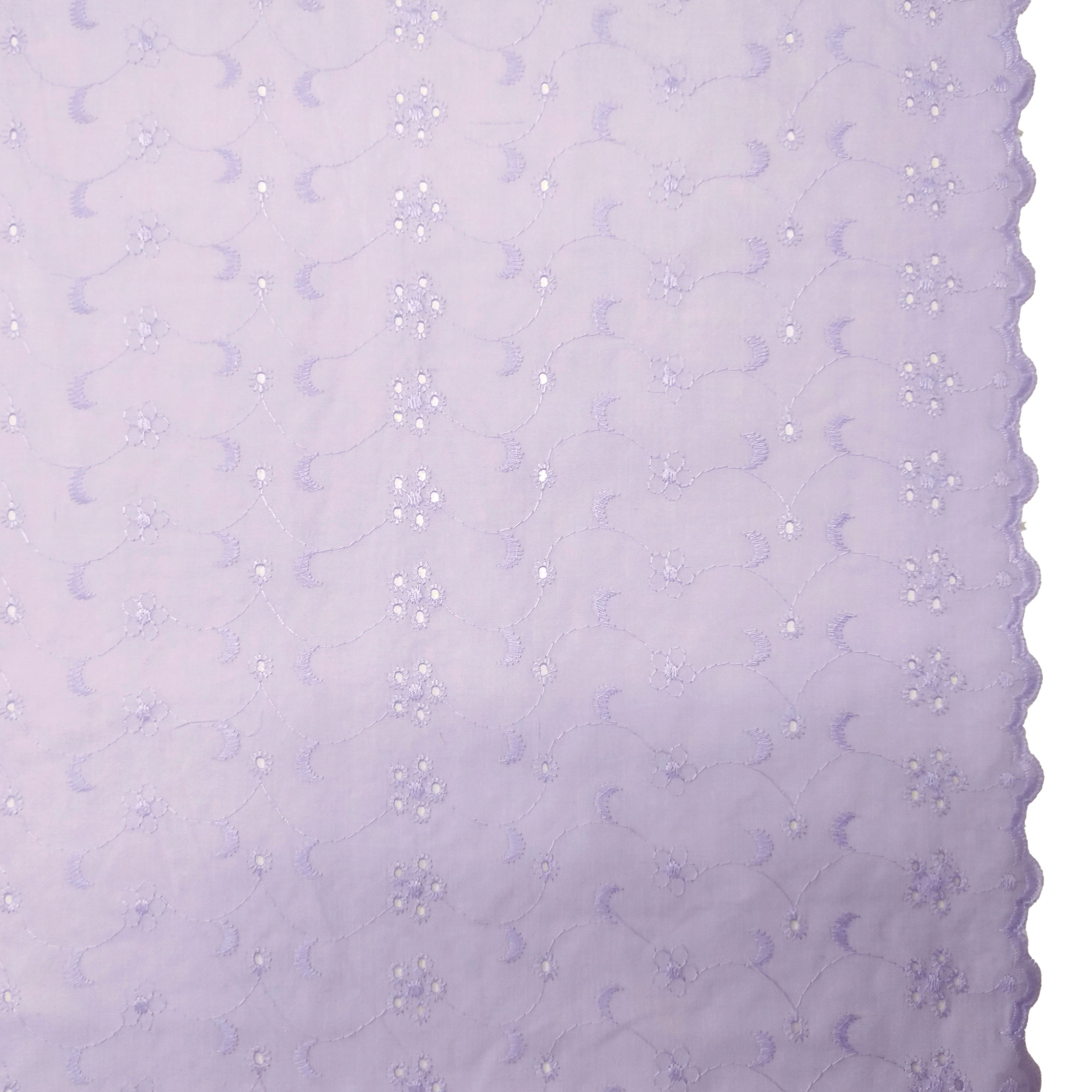 Tissu Sangallo festonné de couleur unie Image