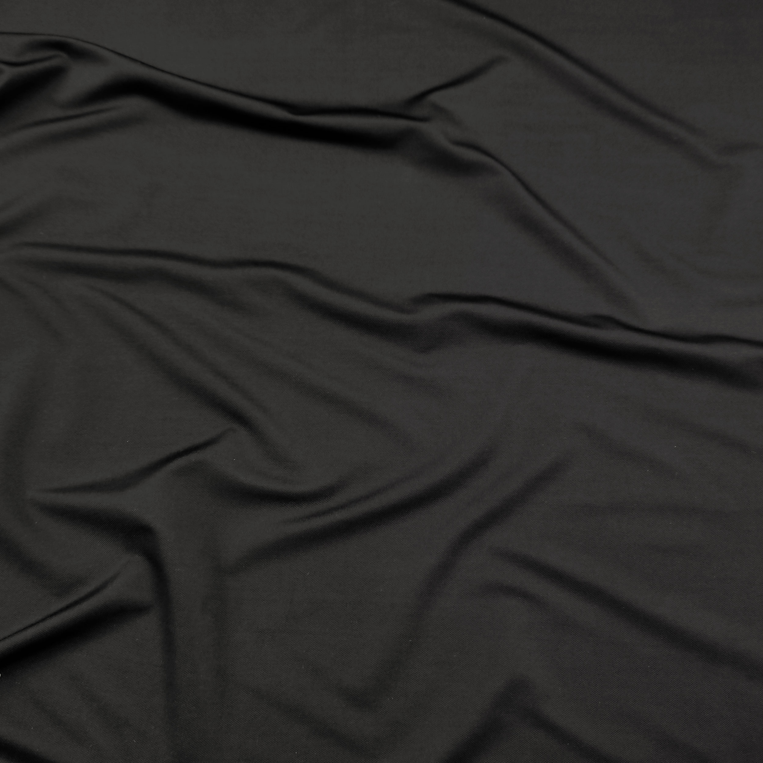 Double Black Natural Silk Viscose Jersey