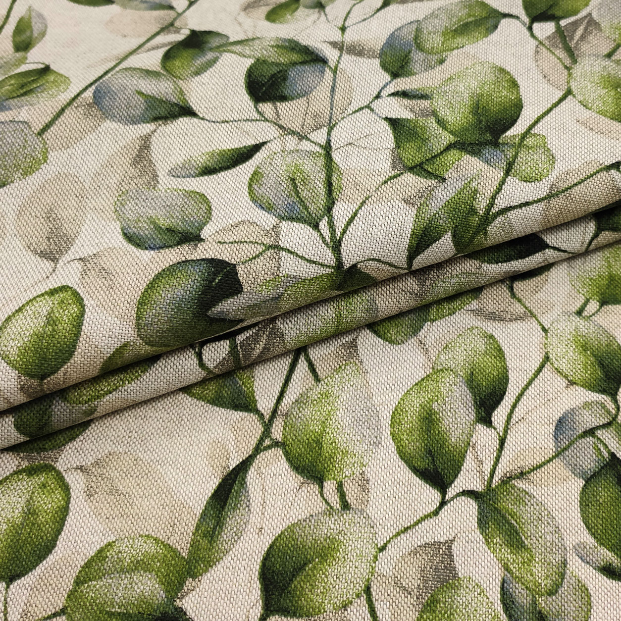 Tissu Panama Feuilles de peuplier Image