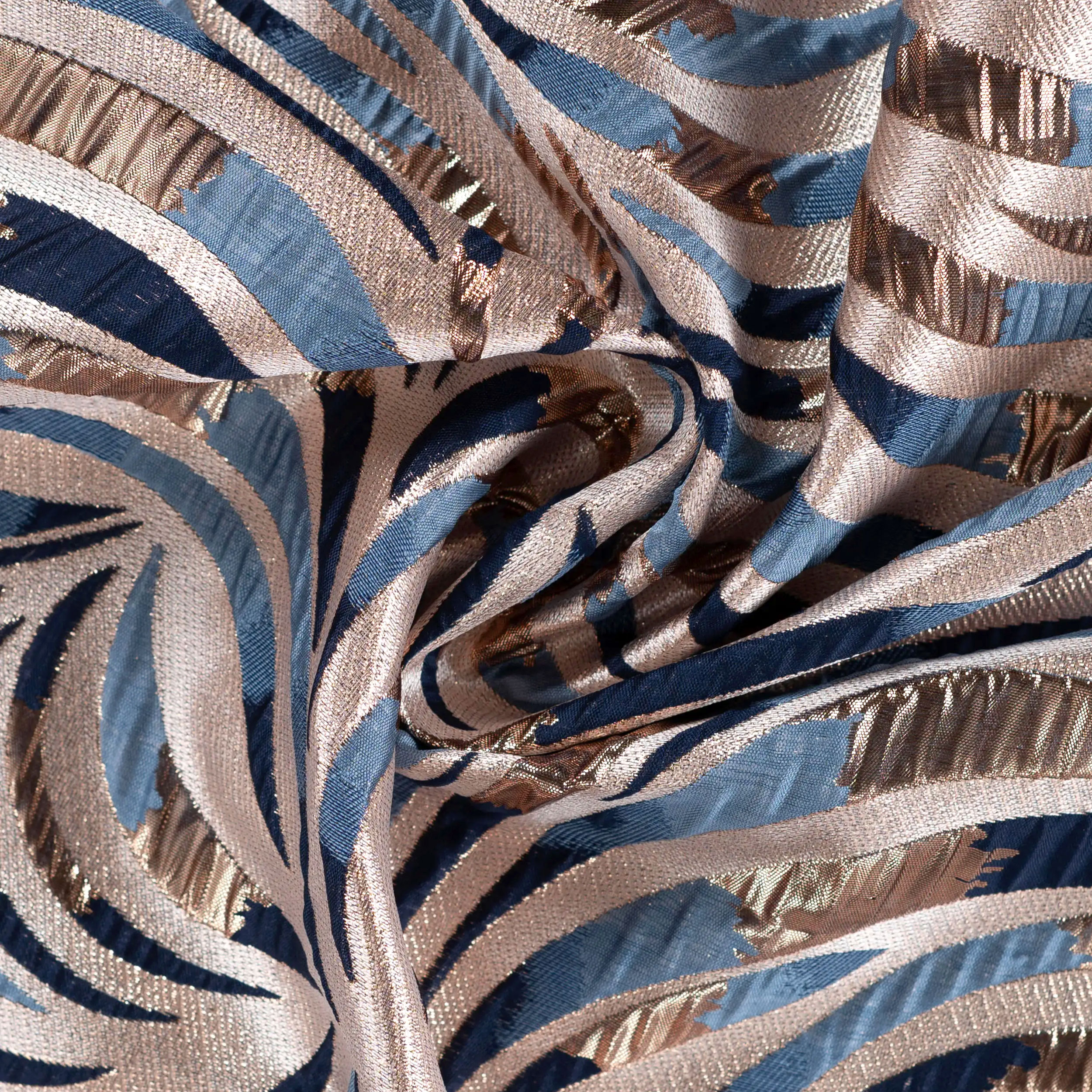 Jacquard Abstract Fantasy Denim Lurex Pink Image