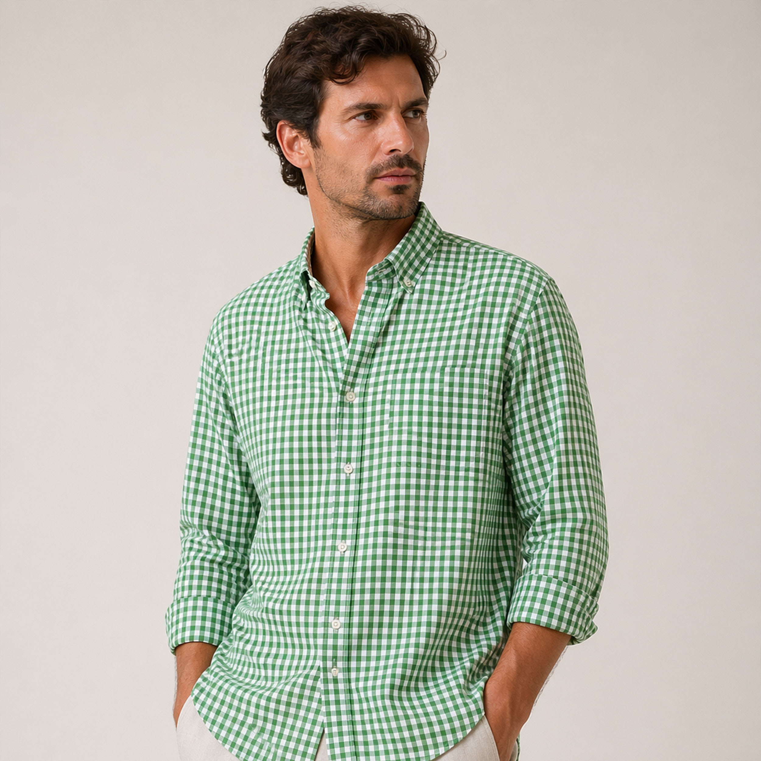 Cotton for Shirts Square Green Image