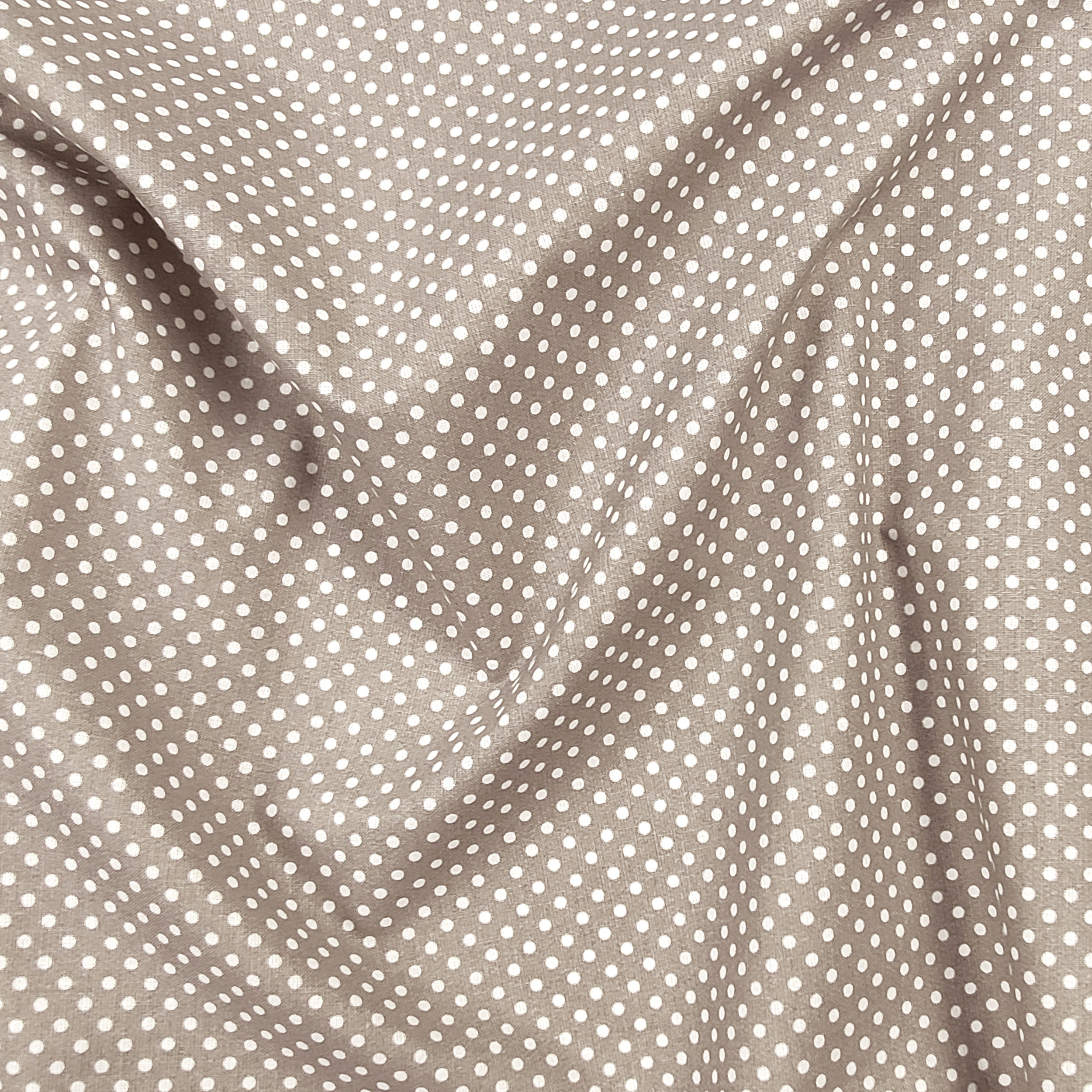 Baumwollstoff Taube Grau Weiß Polka Dot
