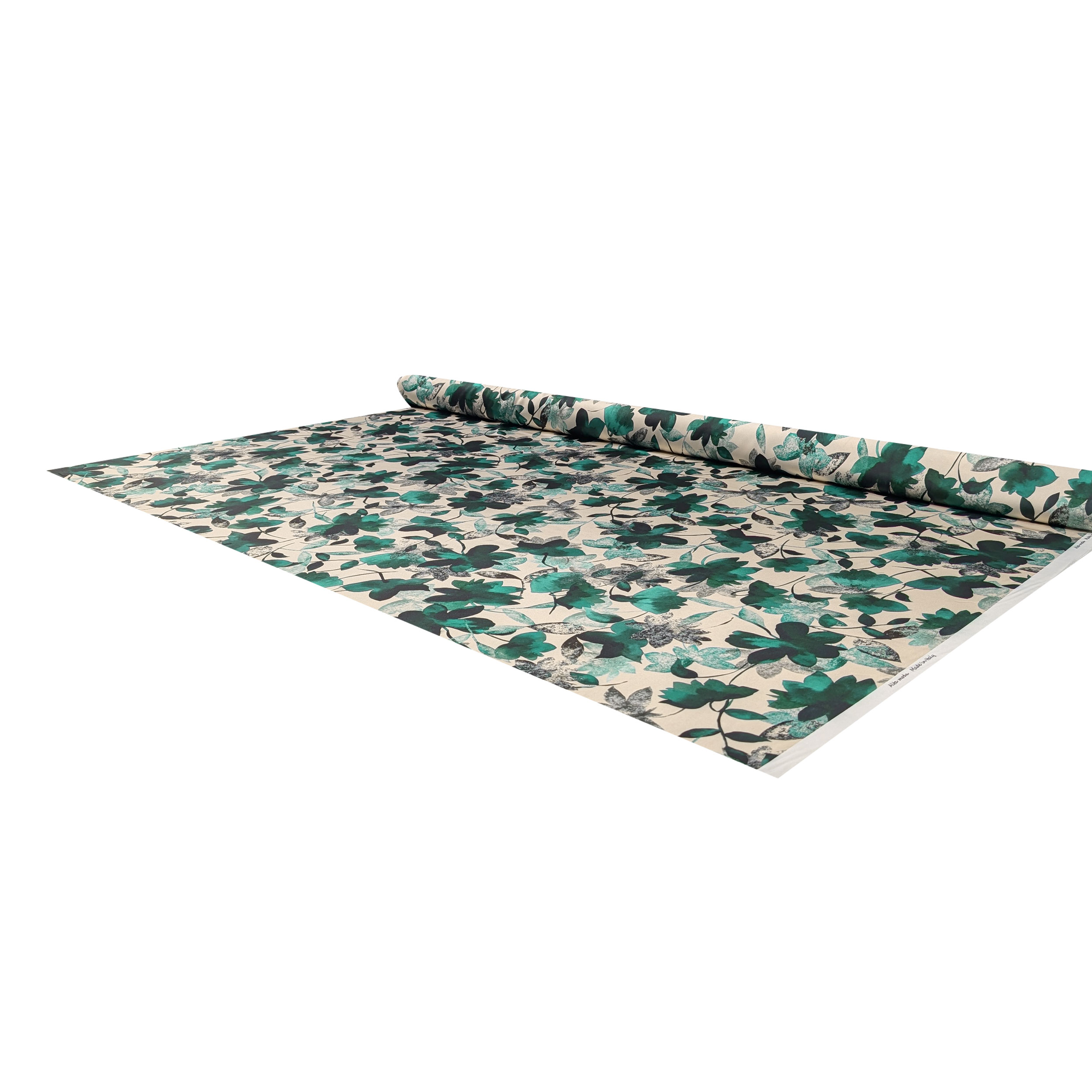 Set Satin High Fashion Green Flowers Image