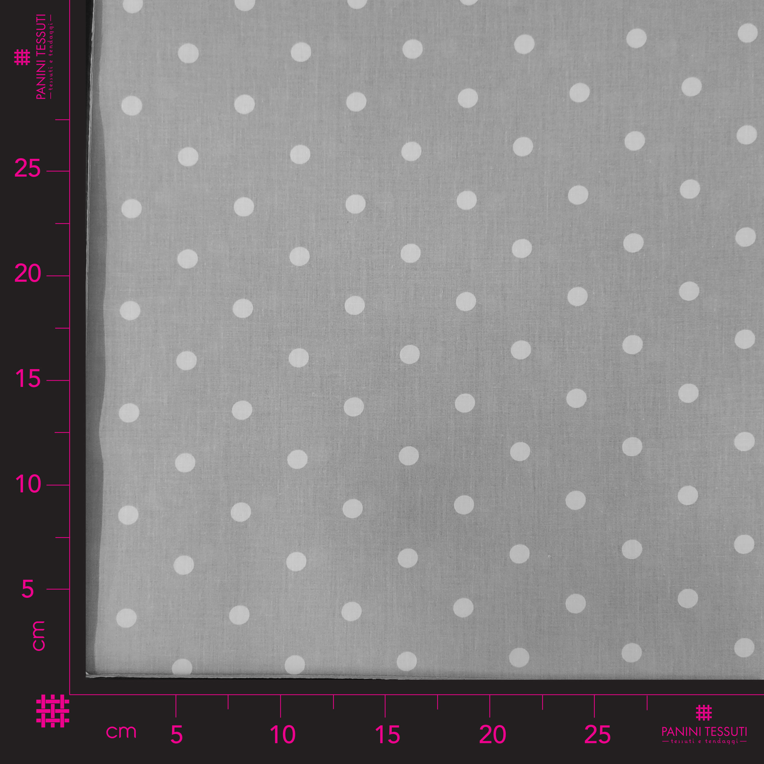 Baumwollstoff Weiß Polka Dots Grau Hintergrund Image