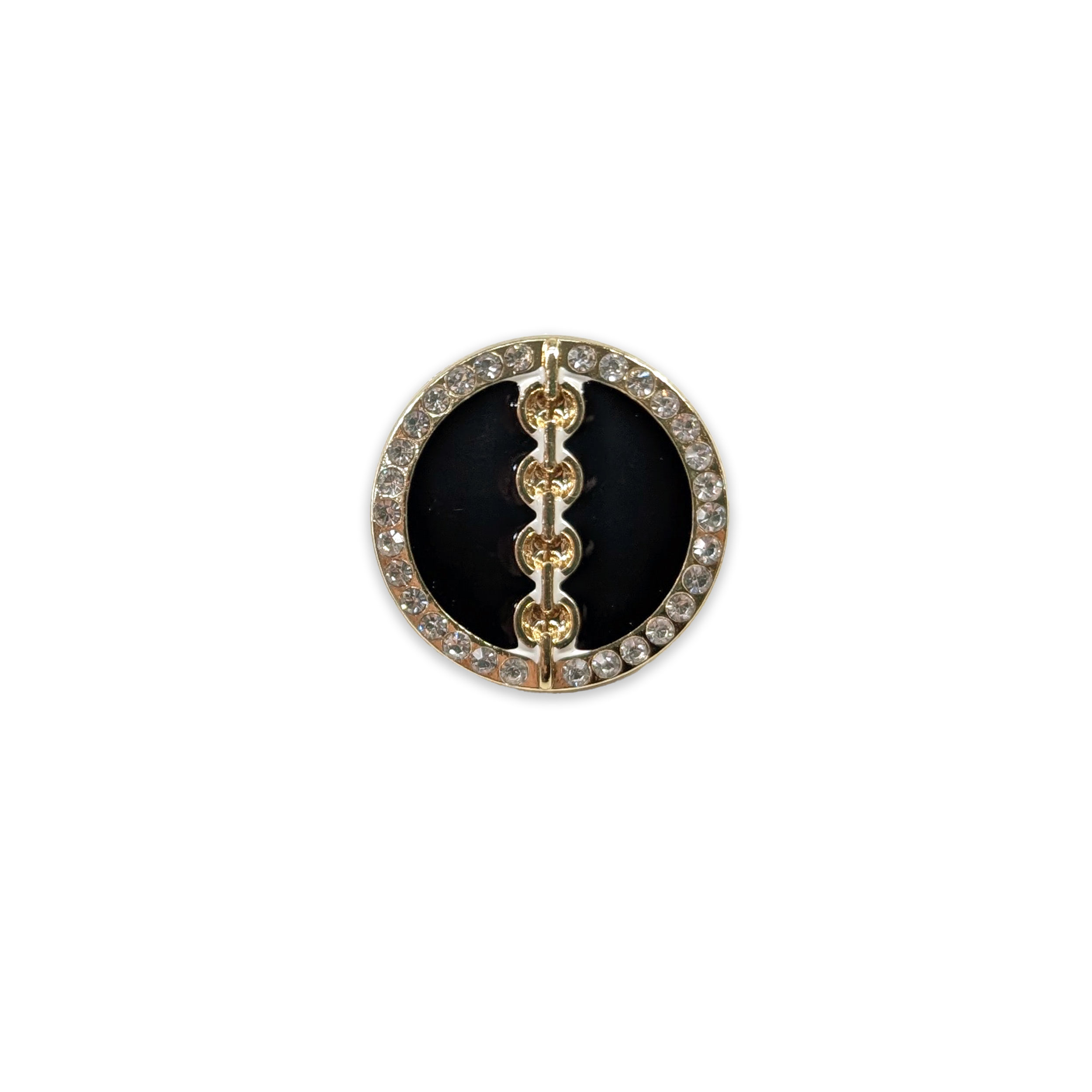 Elegant Rhinestone Button Black Image