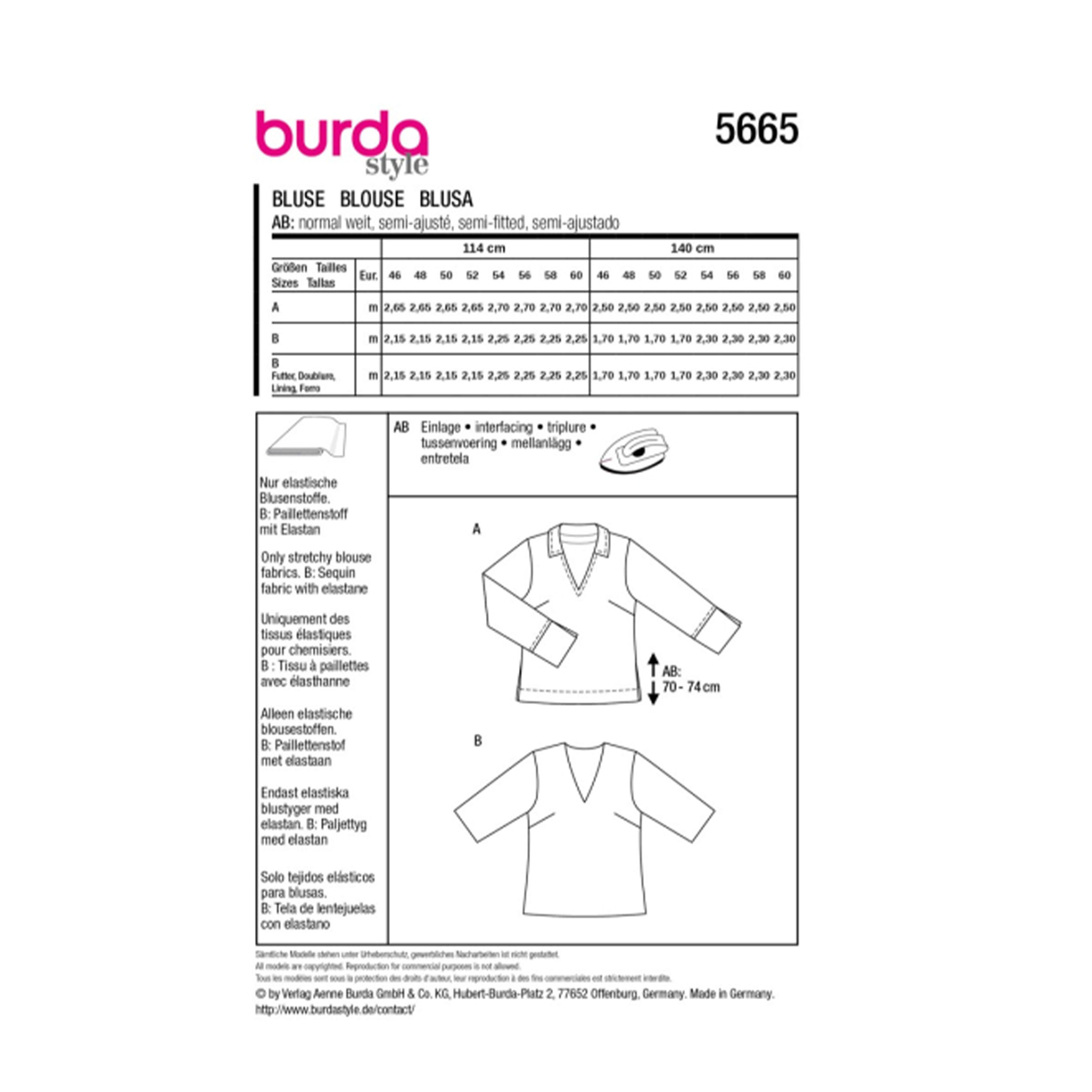 Patron Burda Chemisier extensible facile Image