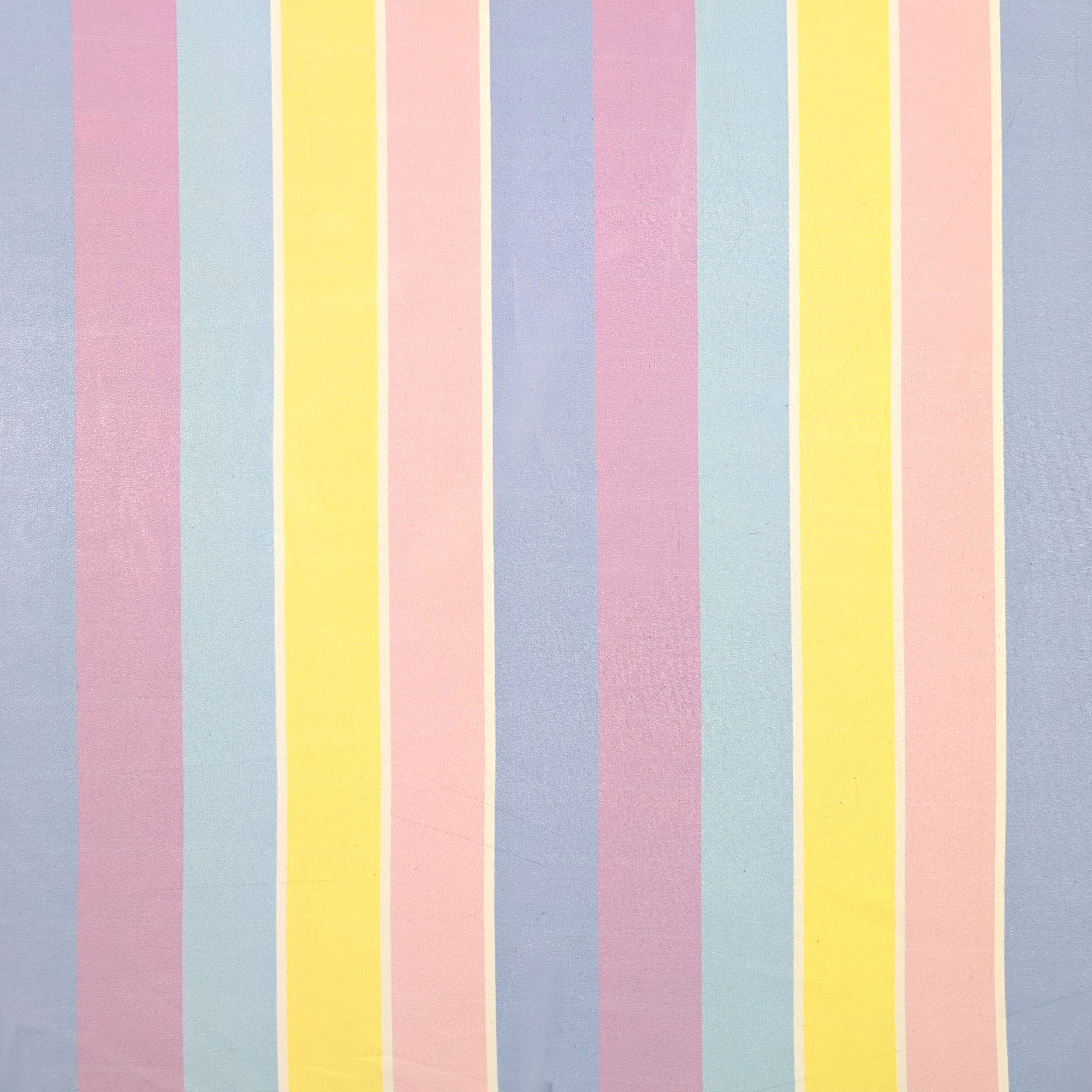 Yellow Pink and Blue Striped Chiffon Image