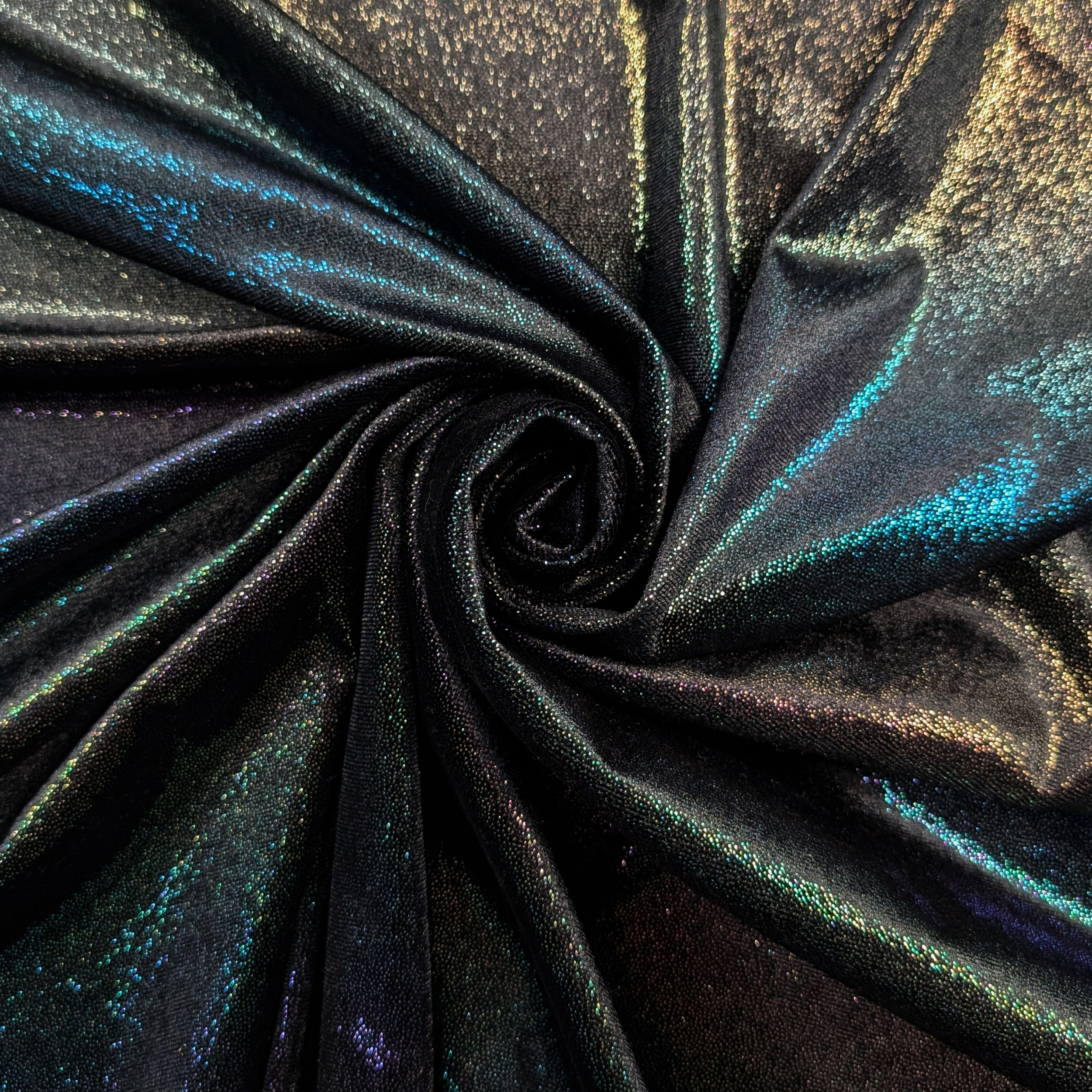 Multicolour Shaded Glitter Velour Image