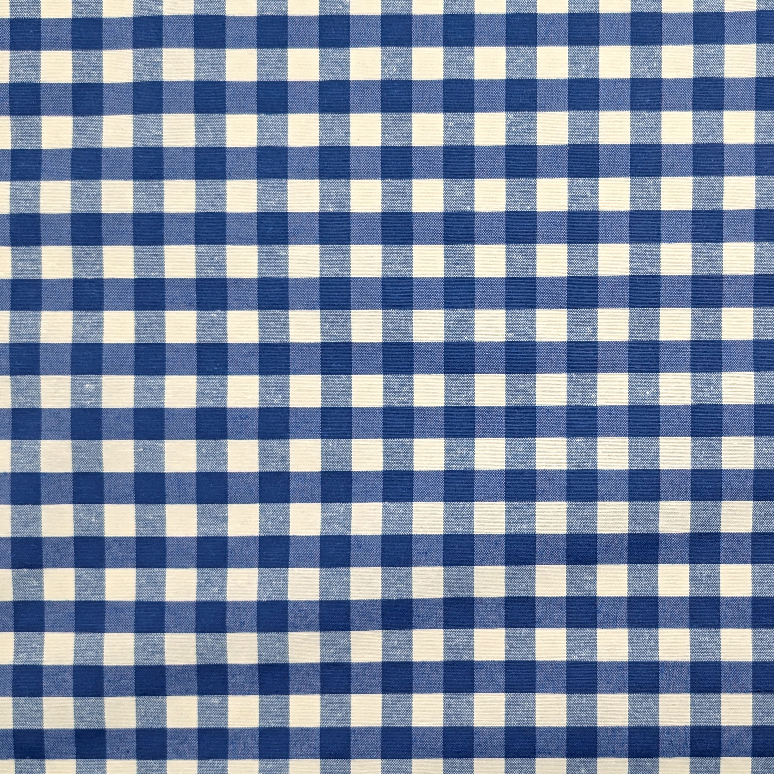 Fabric for Resin Tablecloth Blue Checkered Image