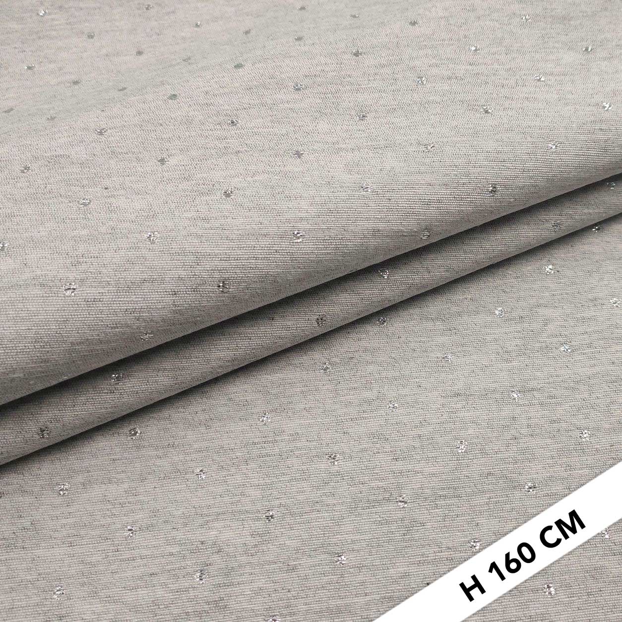 Tessuto Arredo Micro Pois Argento Lurex Image