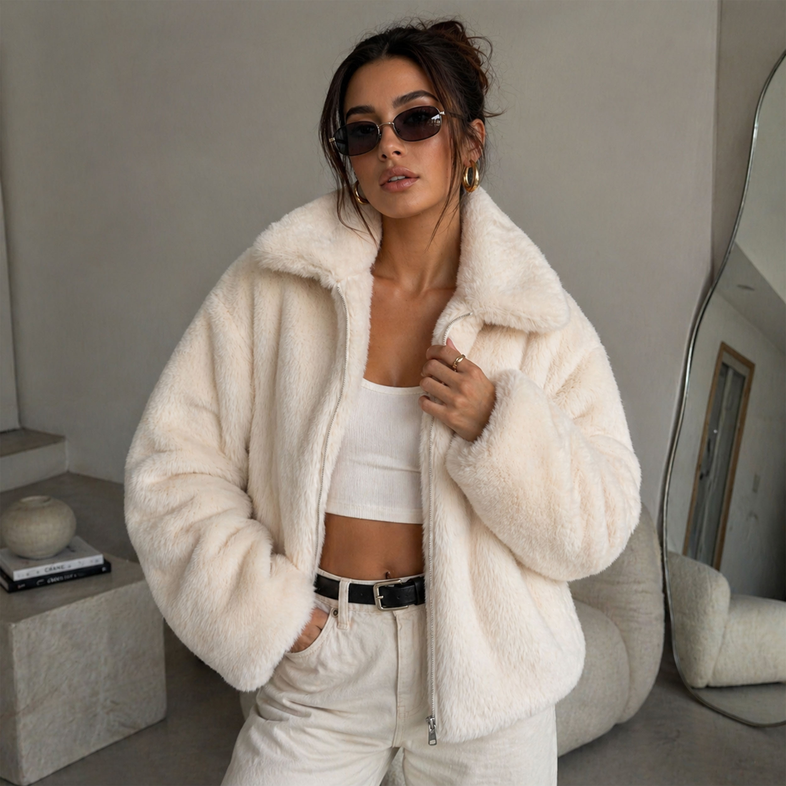 Ecru Dyed Fur Image