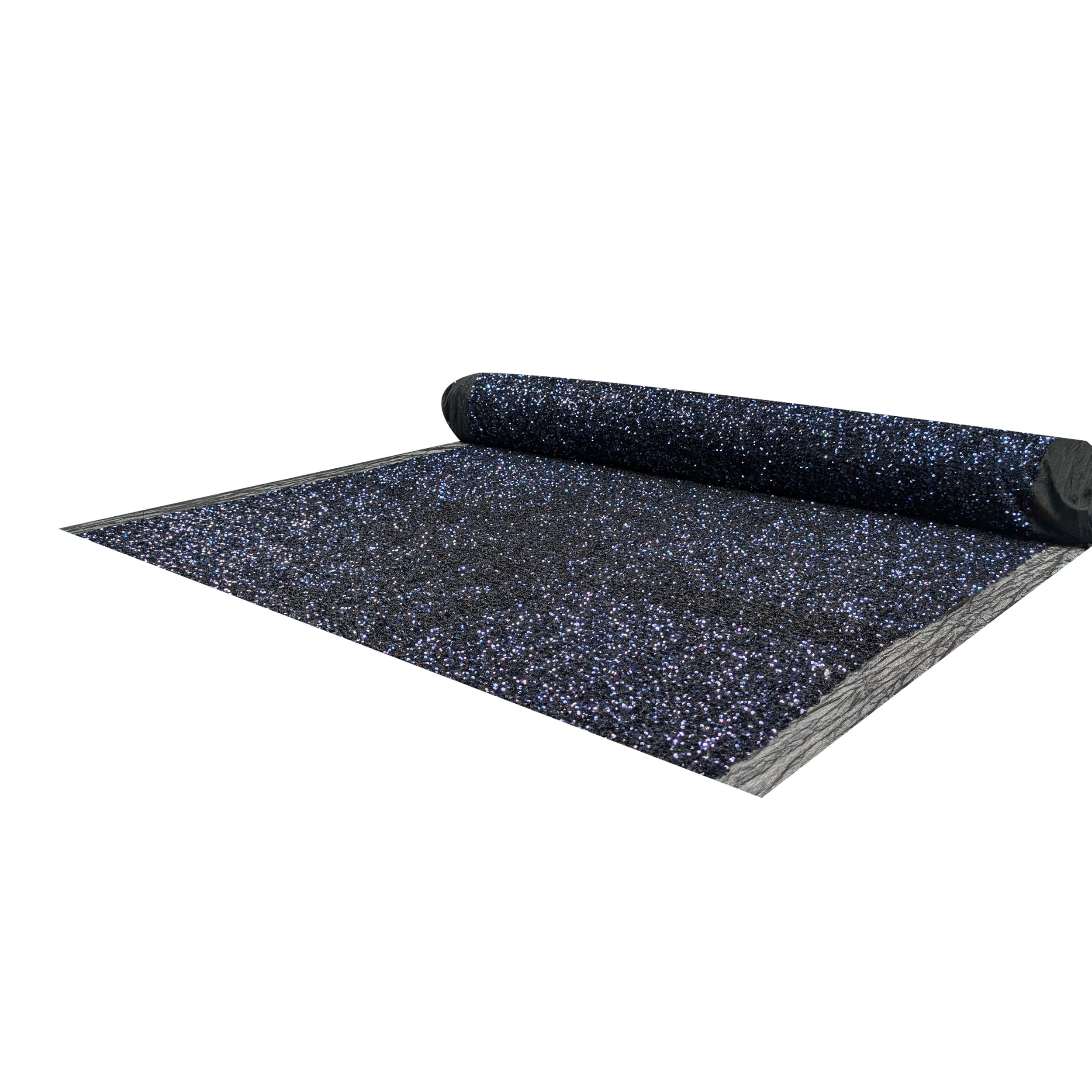 Sequins on Blue Stretch Tulle Image