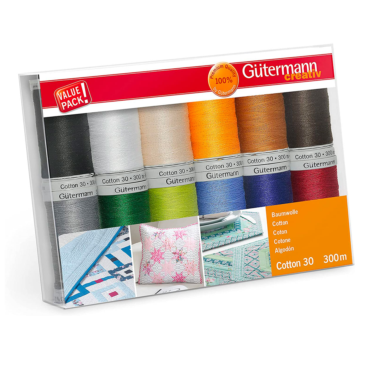 Hilo de algodón Gutermann 300 m 12 bobinas