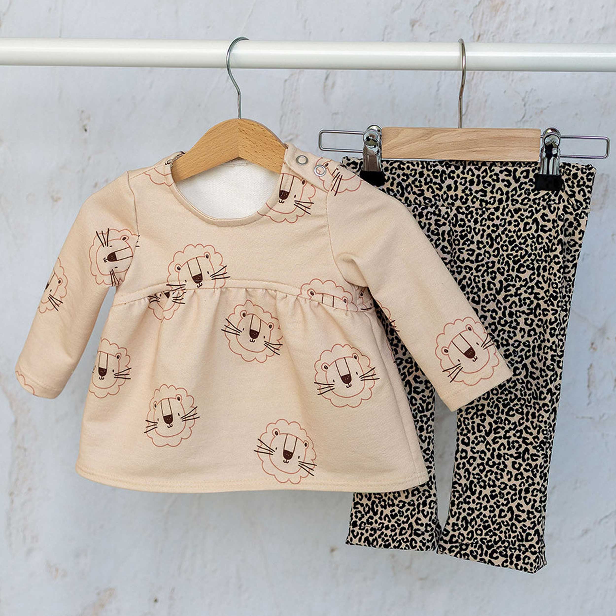 Jersey Cotton Beige Leopard Print Jersey Image