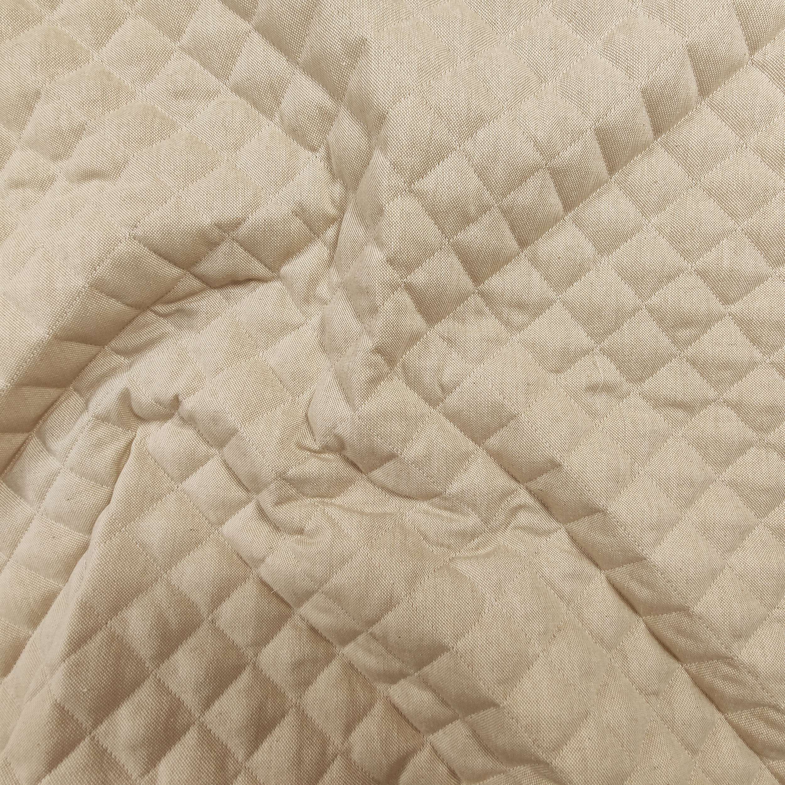 Greige Washed Cotton Blend Quilted Image