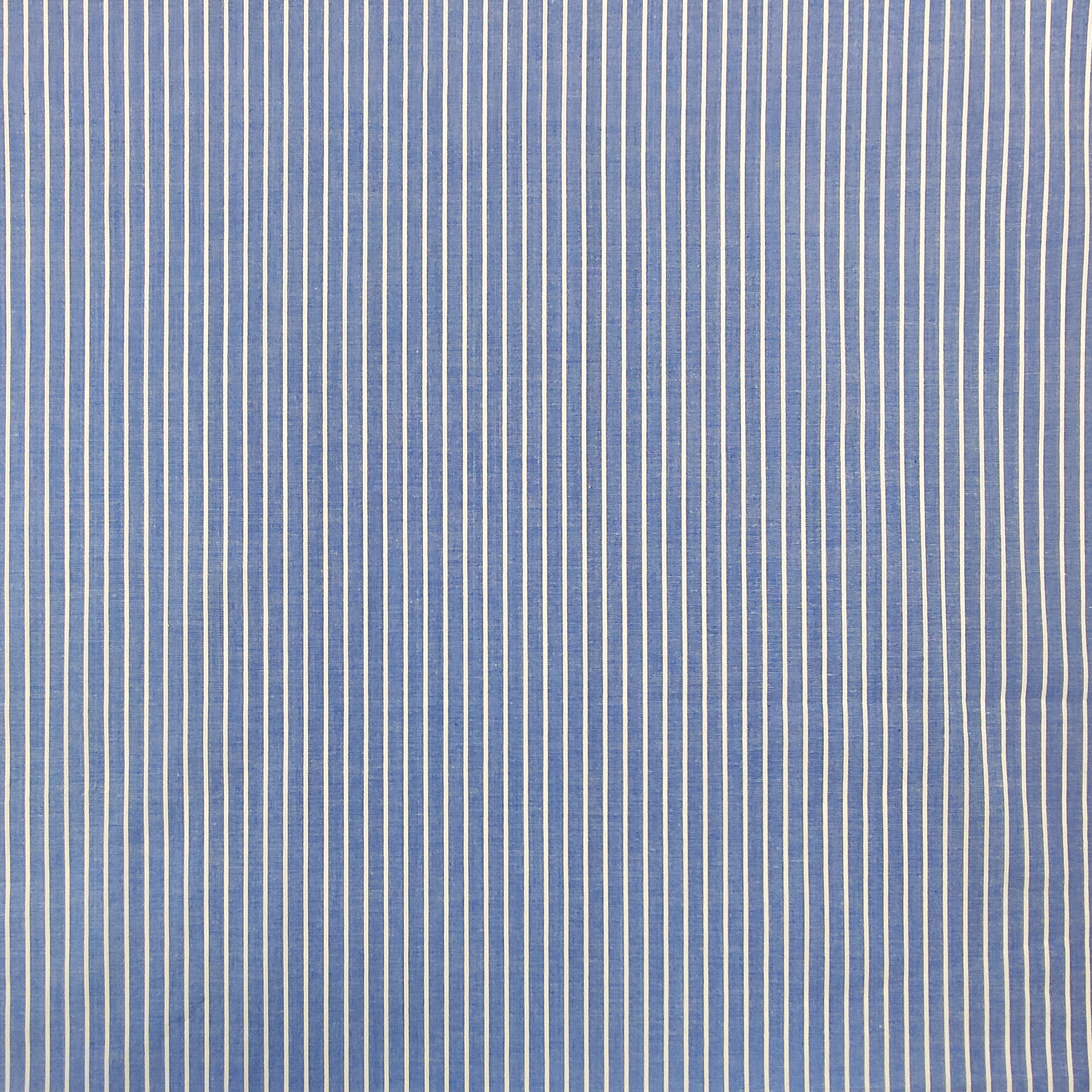 Algodón para camisas elásticas Raya azul