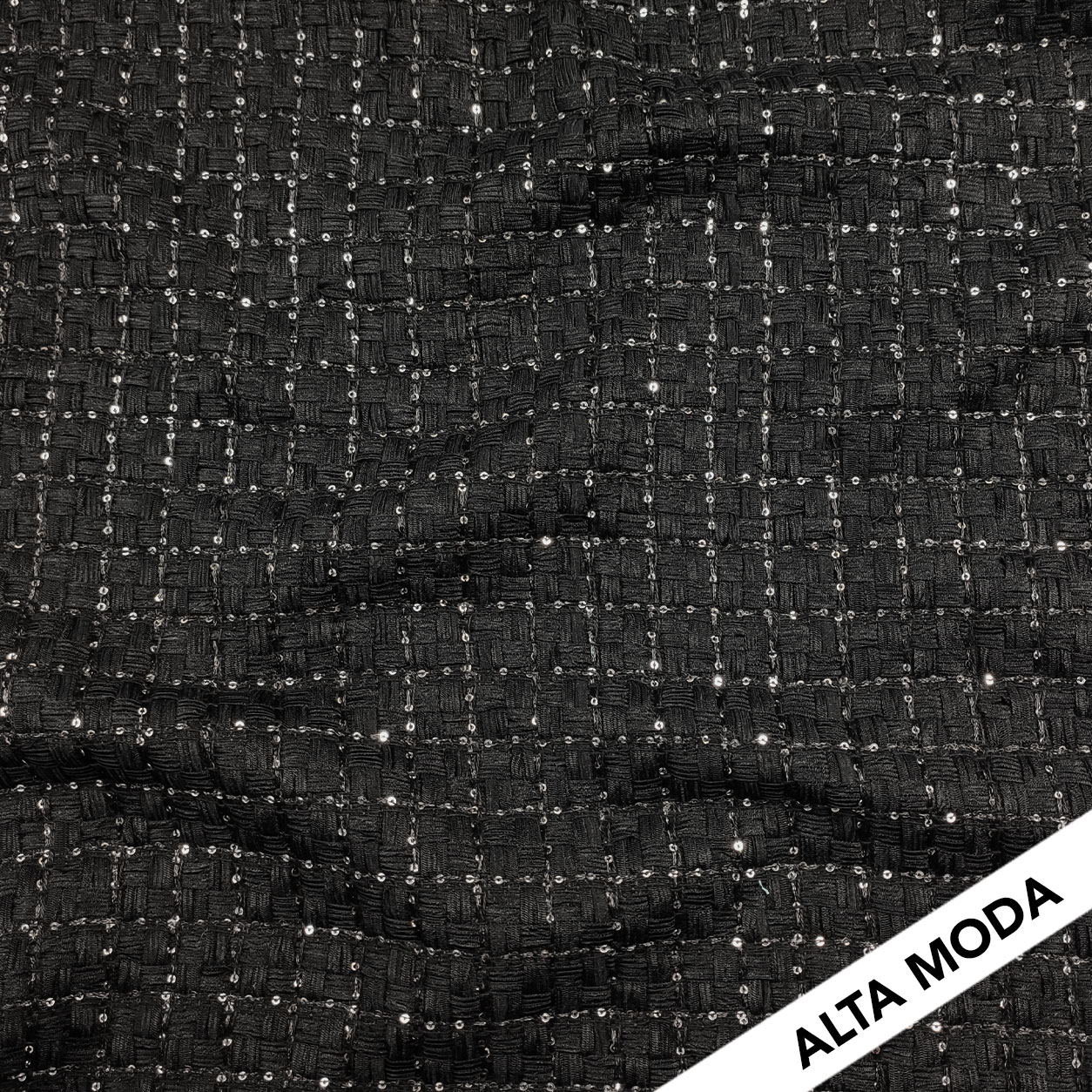 Jacquard Fashion noir avec micro paillettes