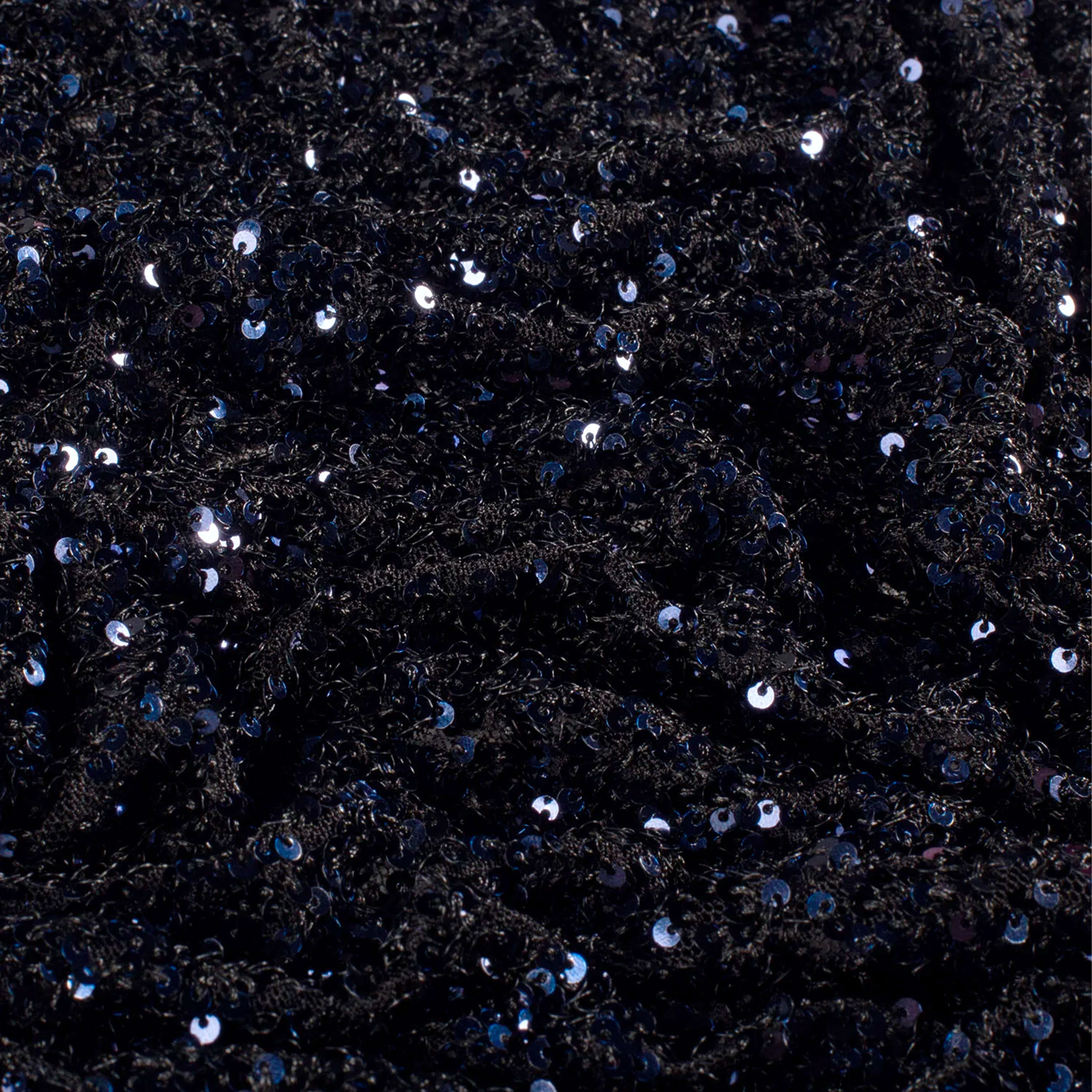 Sequins on Blue Stretch Tulle Image