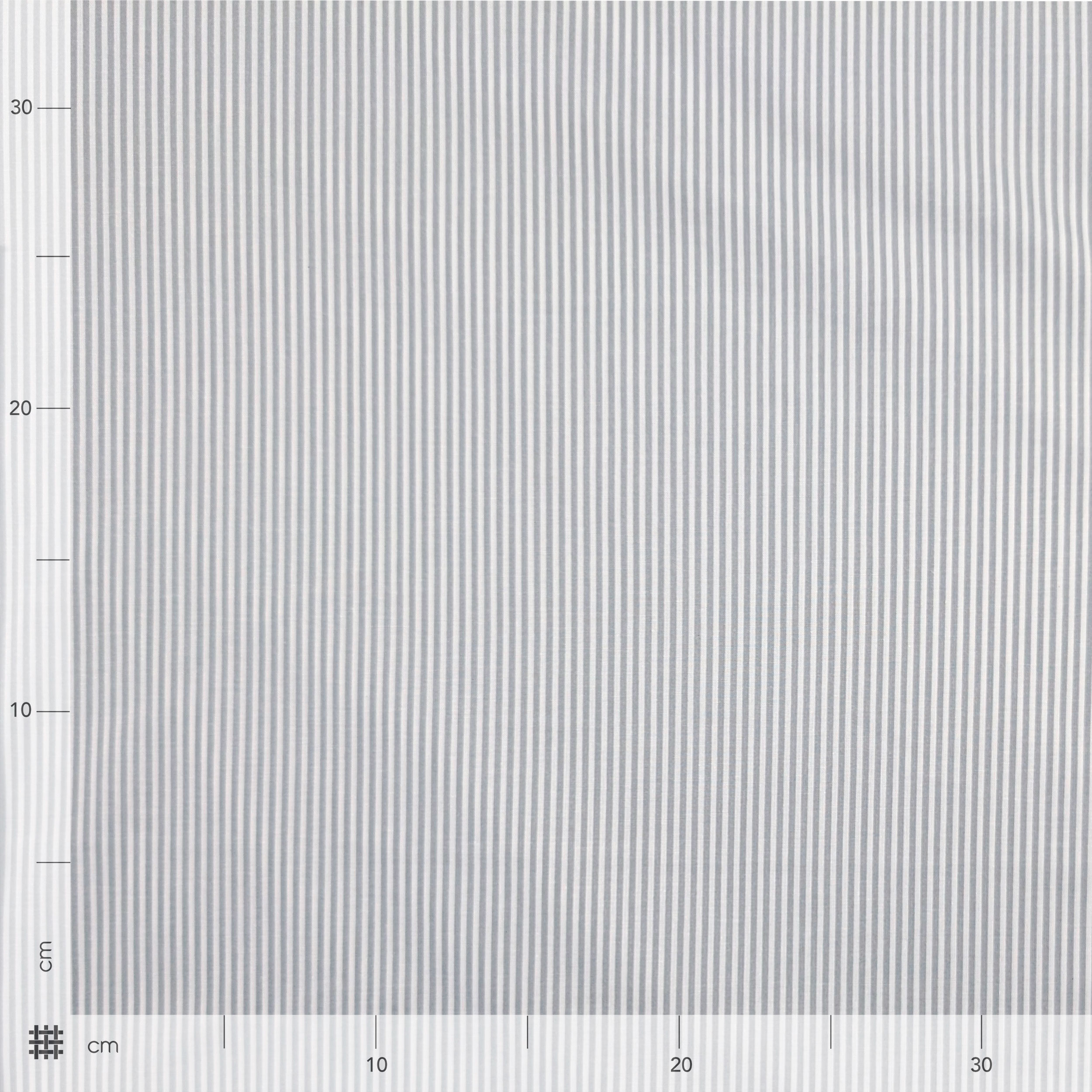Cotton Sheet Thin Grey Stripes Image