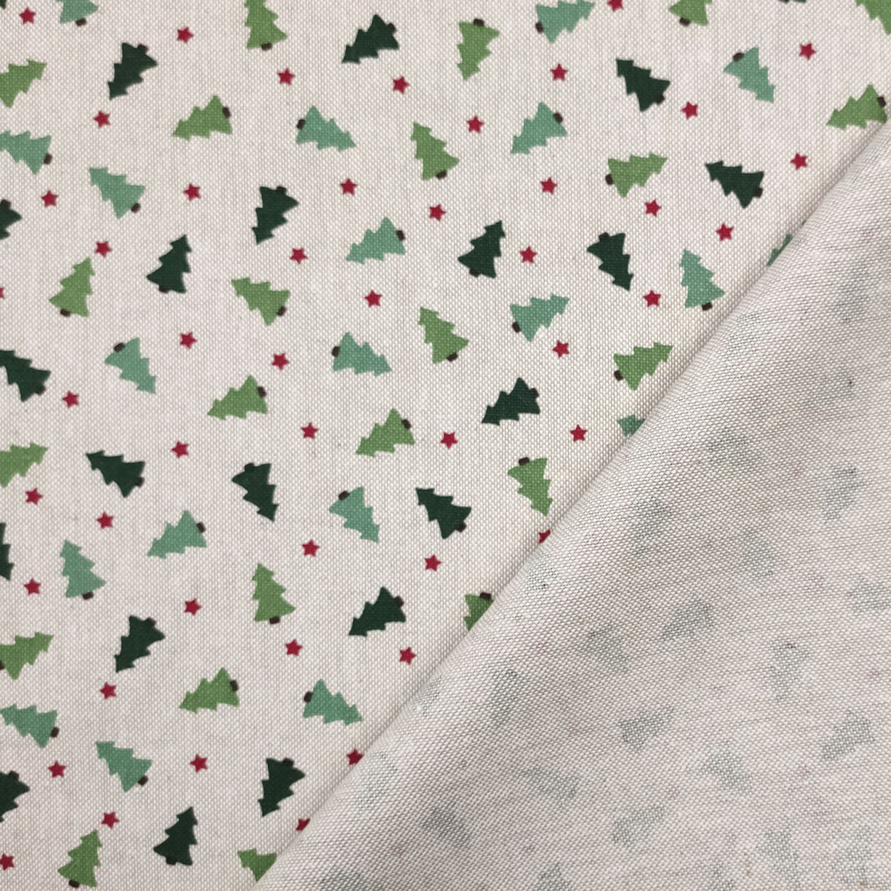 Tissu coton mélangé arbres de Noël Image