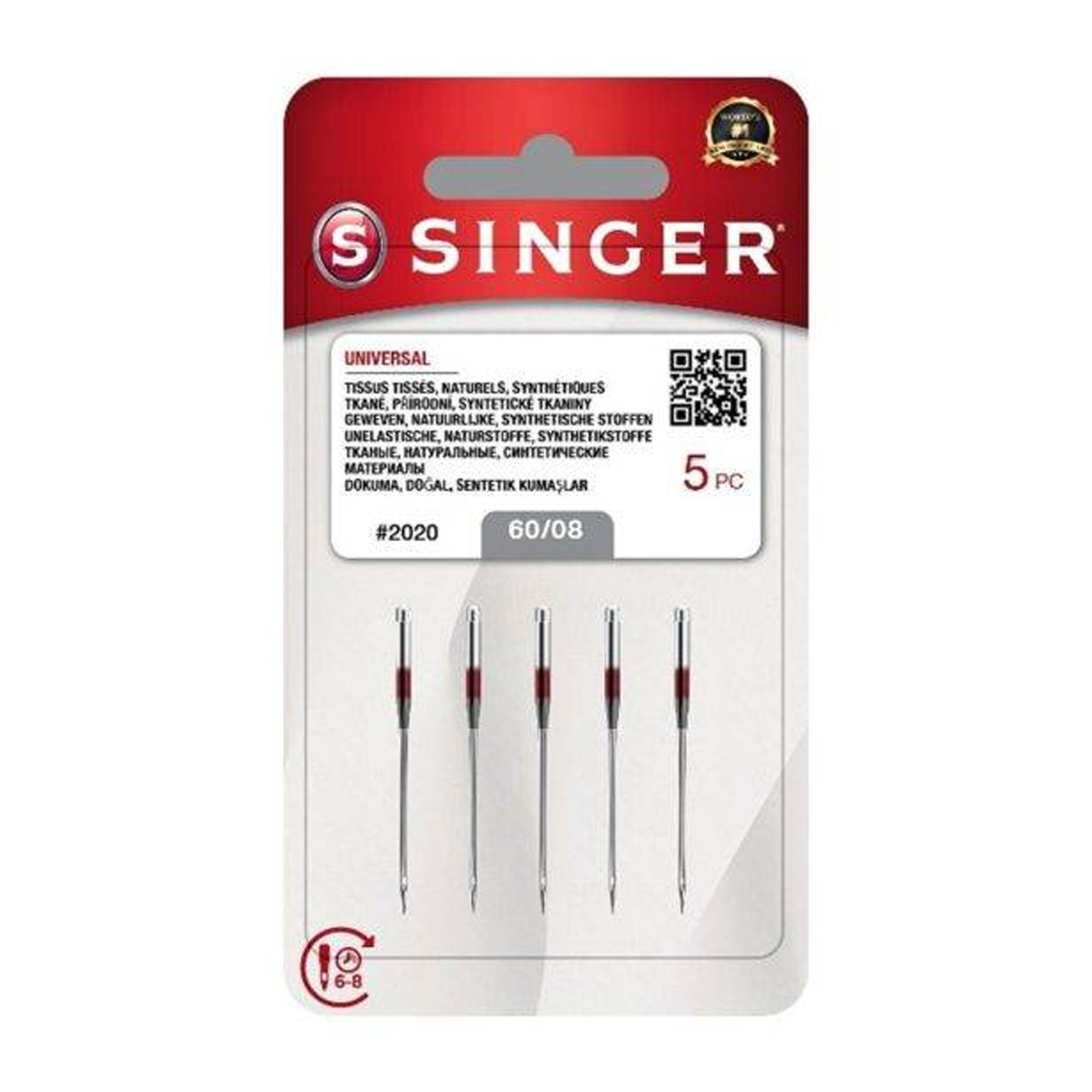 Singer Needles for Wool and Natural Fibres 60/08 Image