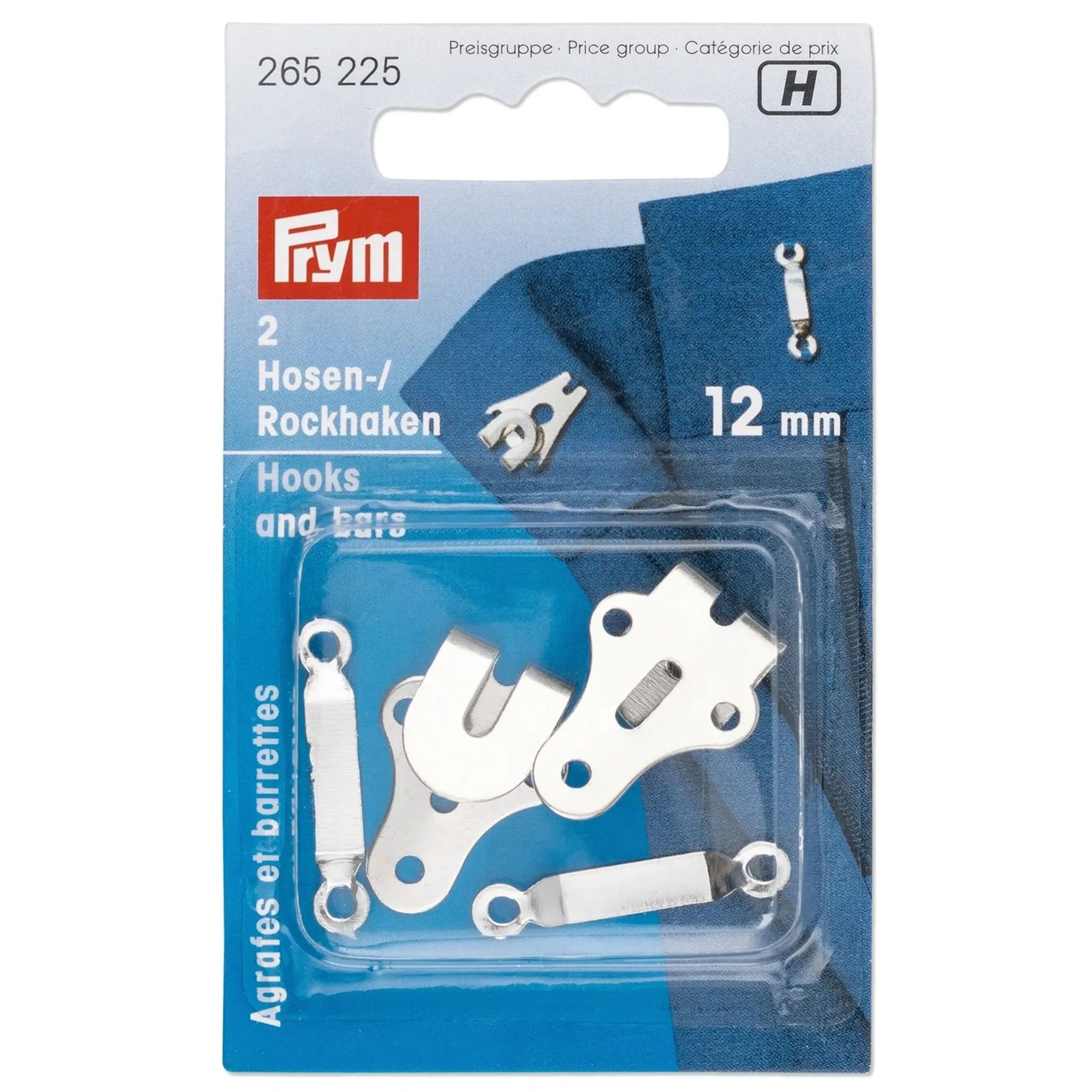 Prym Haken und Stäbe Silber 12 mm