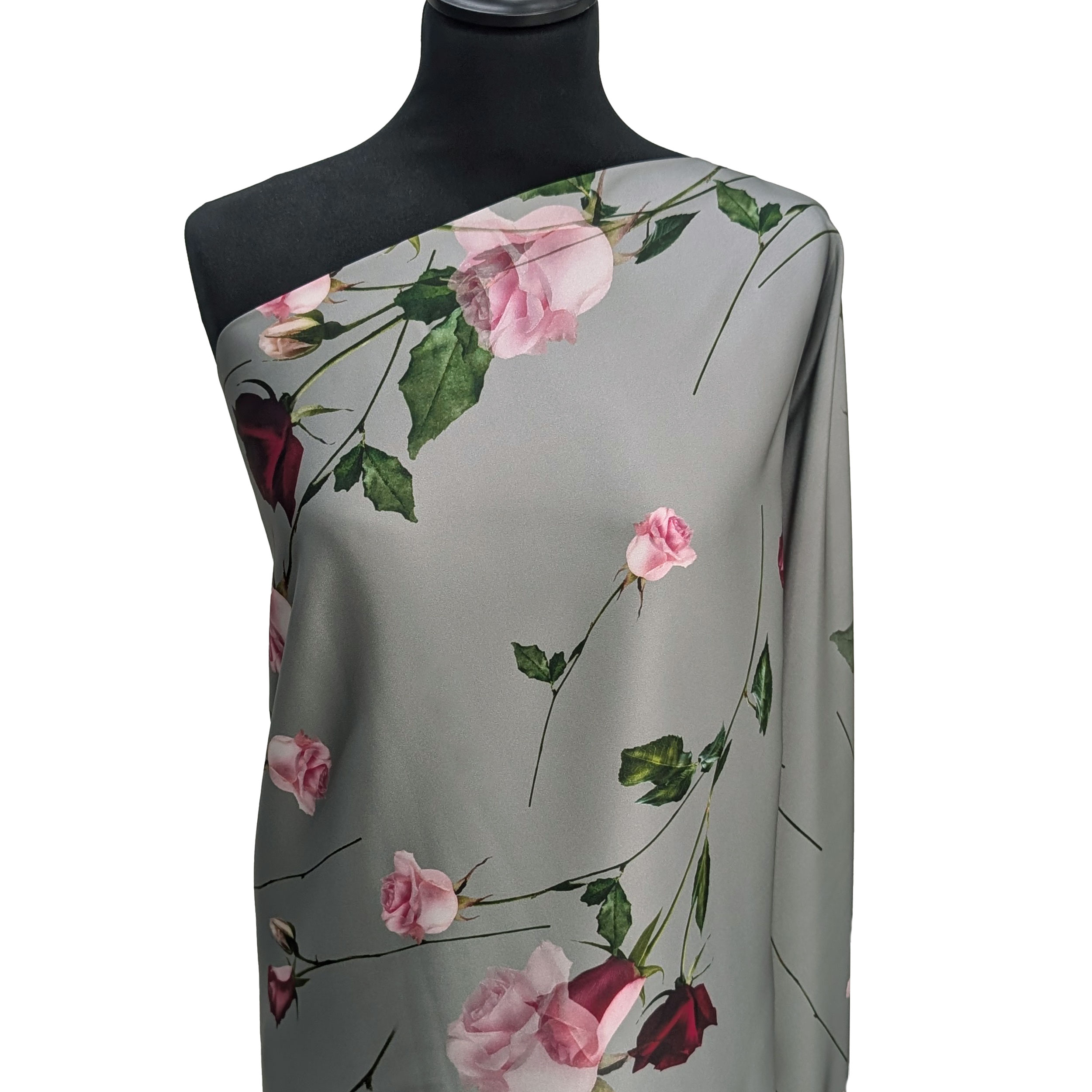 Satin Set High Fashion Rose Grey Background Image