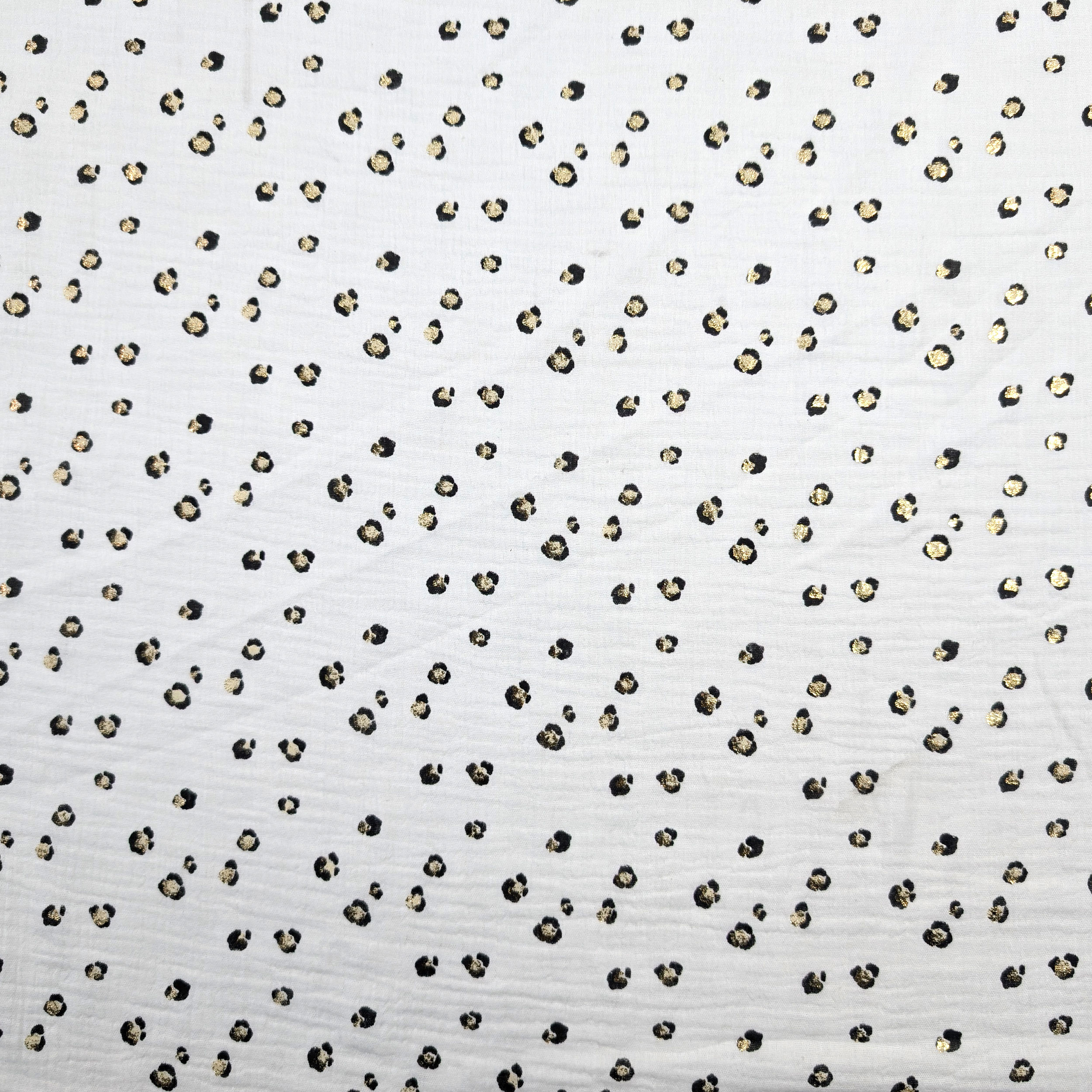 Double Gauze Cotton Muslin Gold Spotted Image