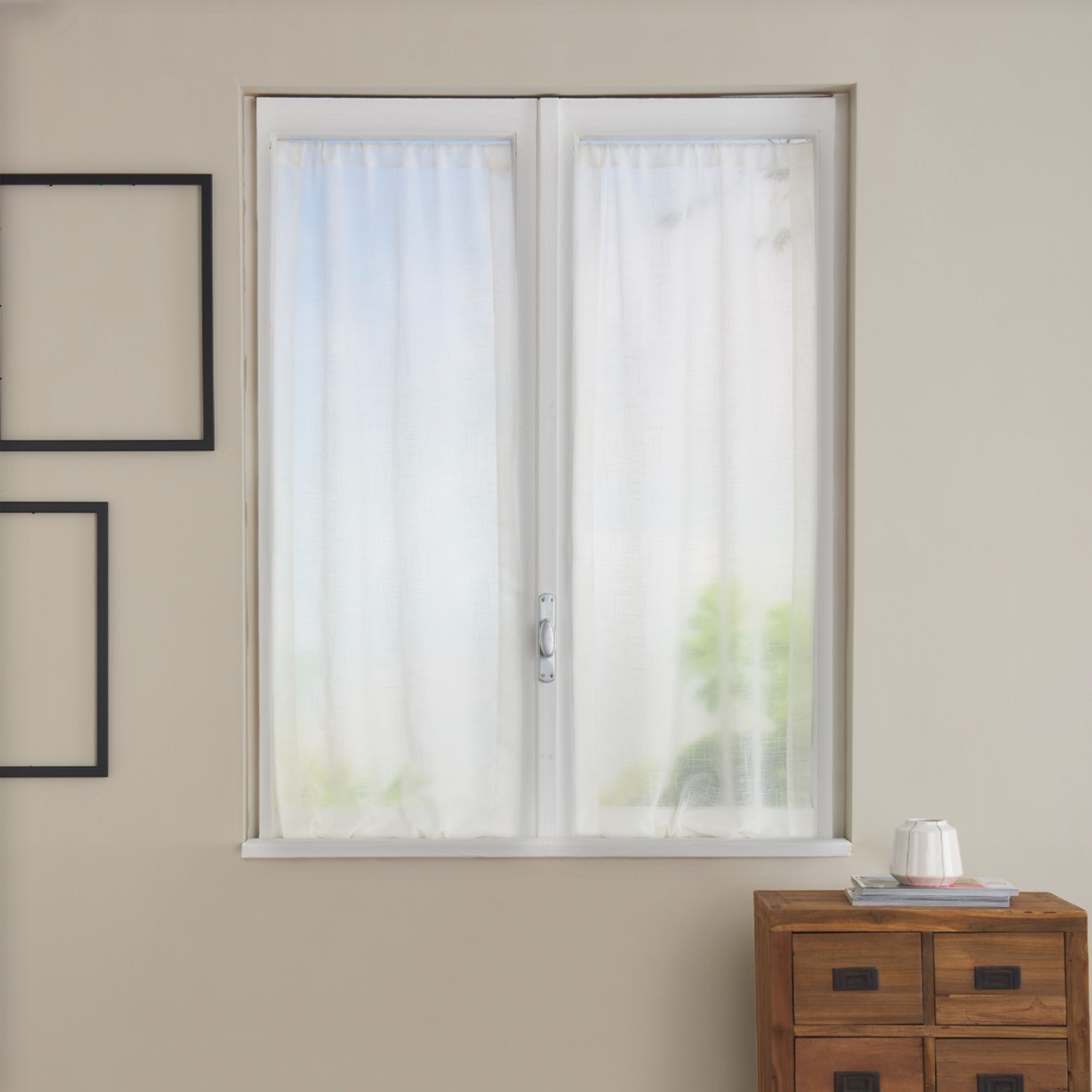 Matisse Curtain Fabric White