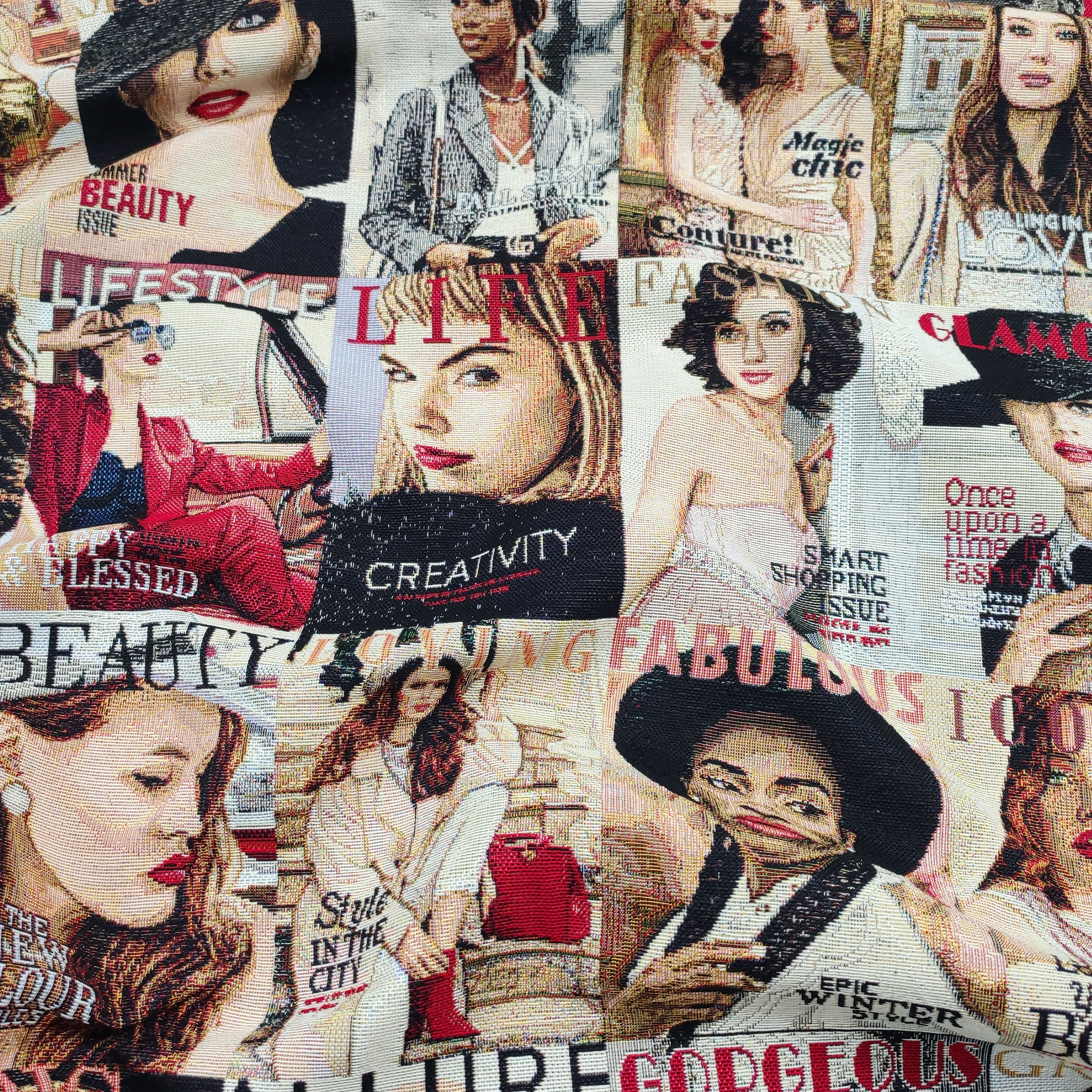Fabric Gobelin Fashion Magazines
