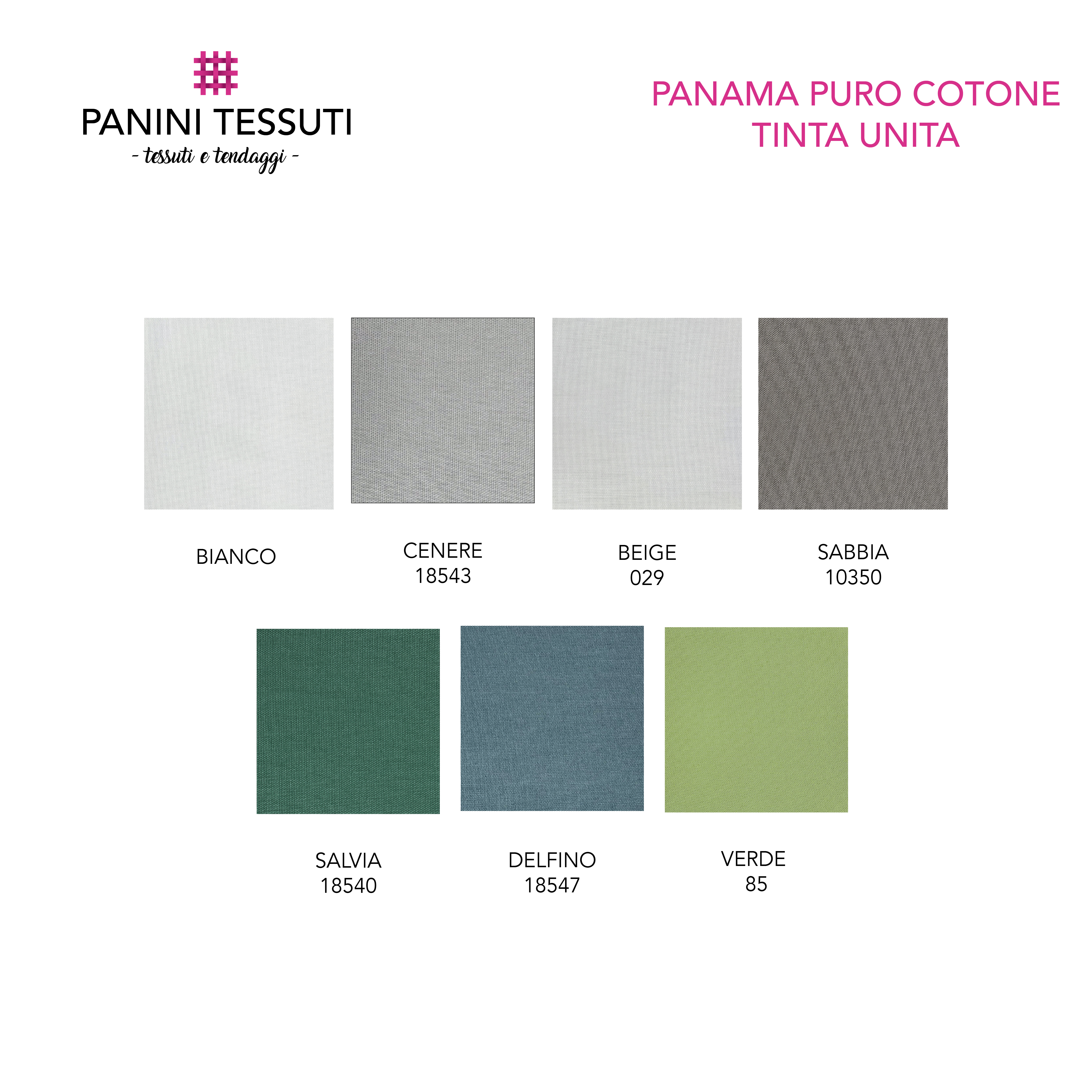 Panama en pur coton uni H 140 cm Image