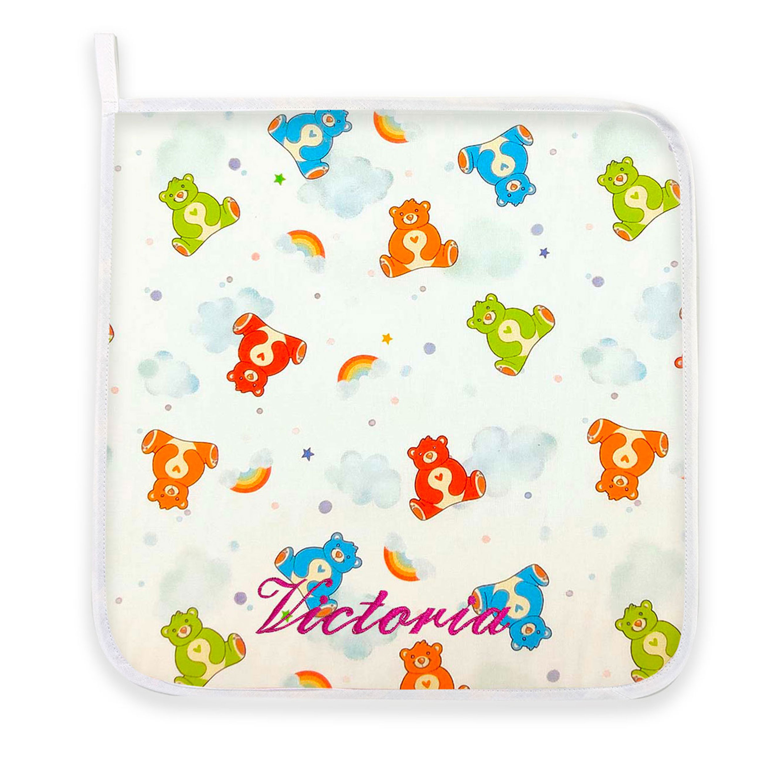 Serviette de table Oursons et arcs-en-ciel Image