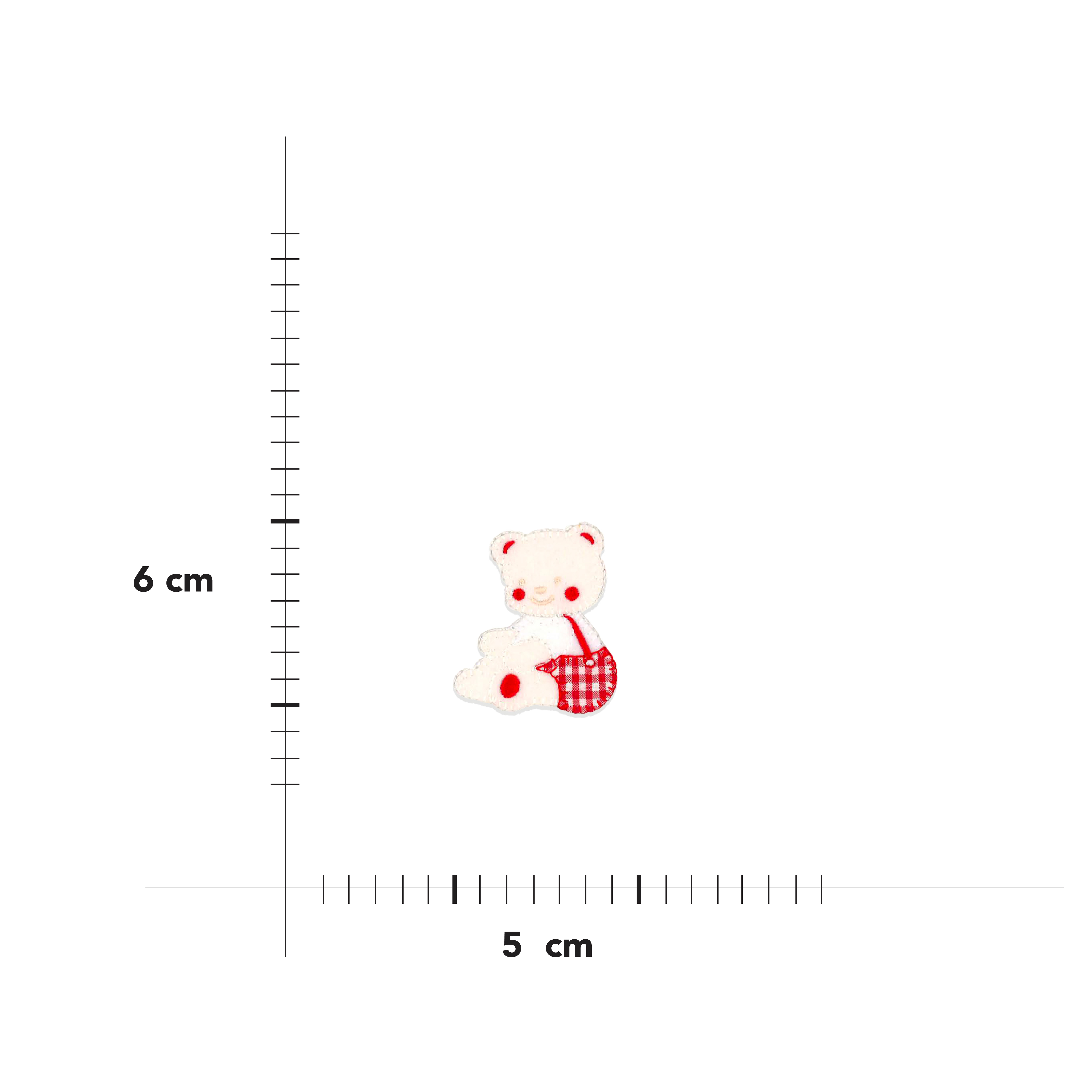 Small Dungaree Bear Applique Image
