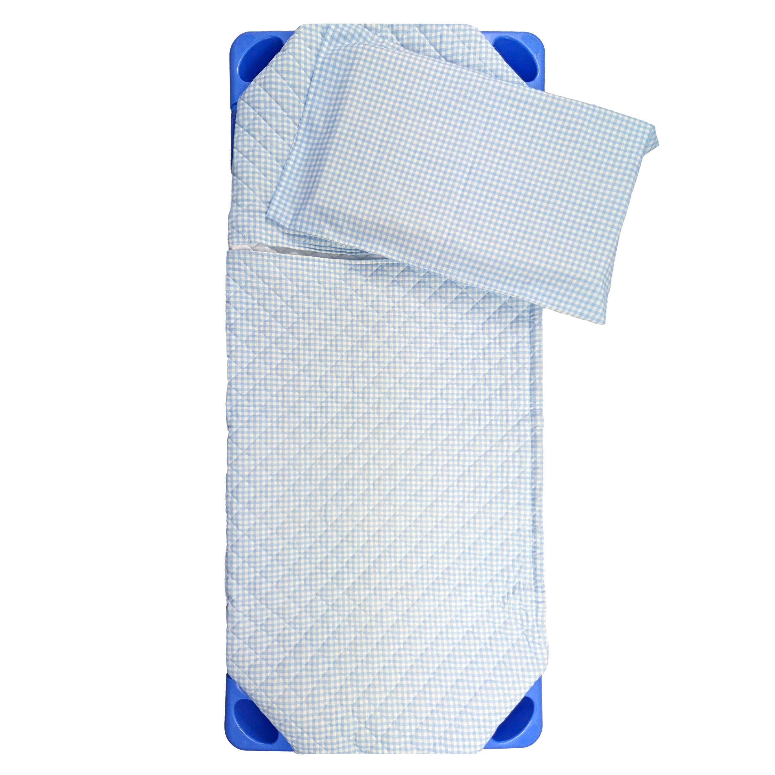 Saco de dormir con forma de cuadrados Brandine Azul claro Image