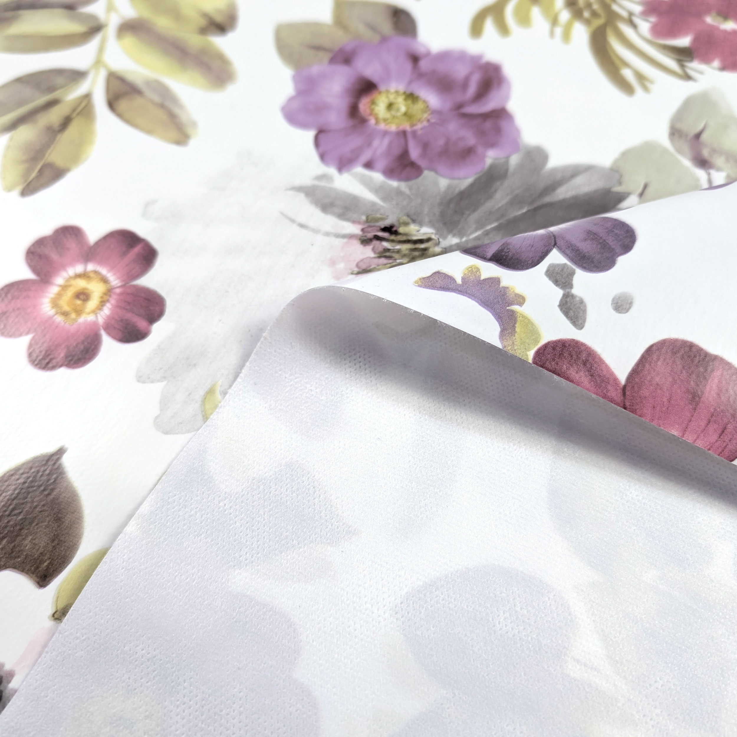 Fabric for Plasticised Tablecloth Flowers Pink Tones Image